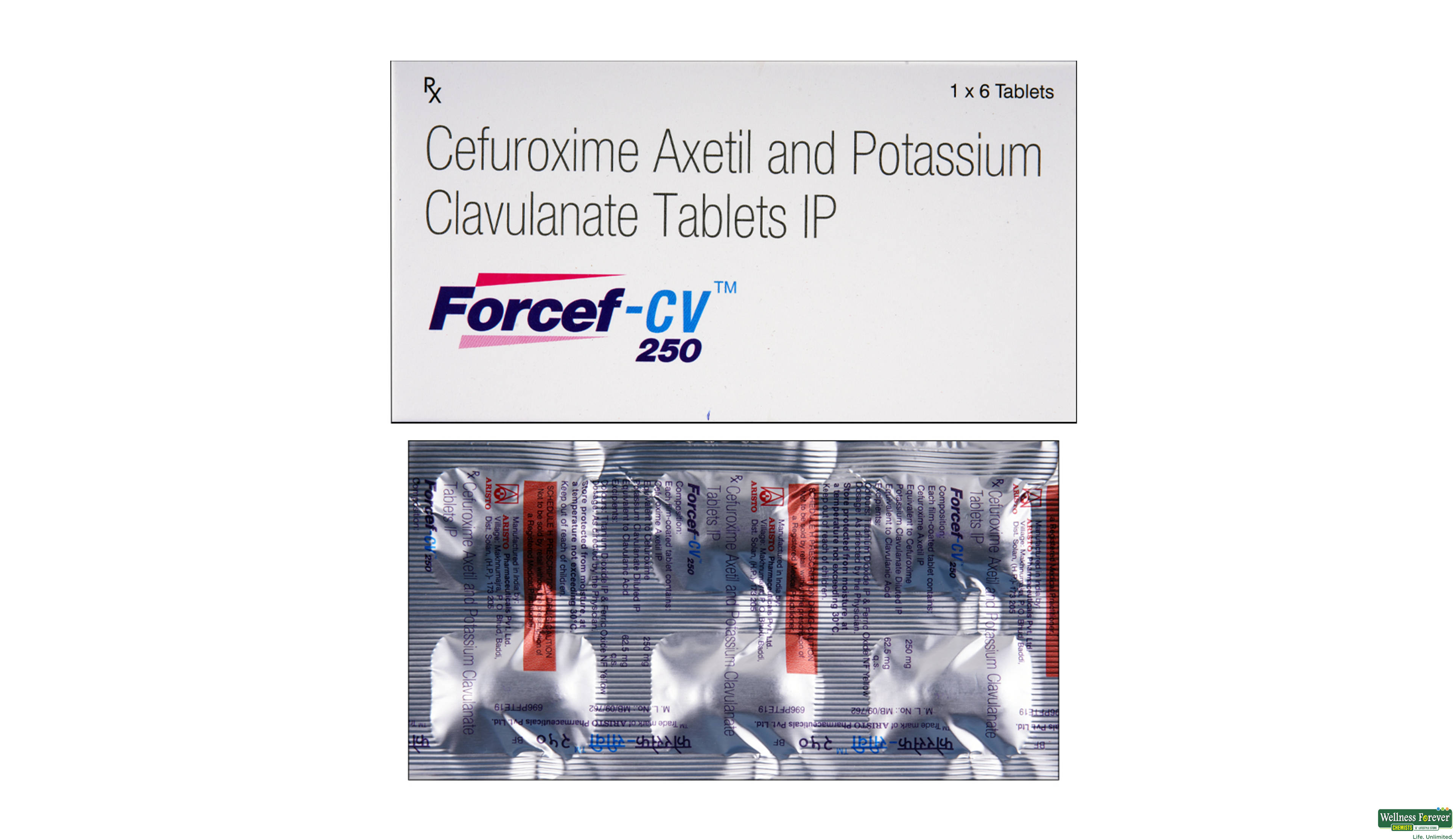 FORCEF-CV 250MG 6TAB- 1, 6TAB, null