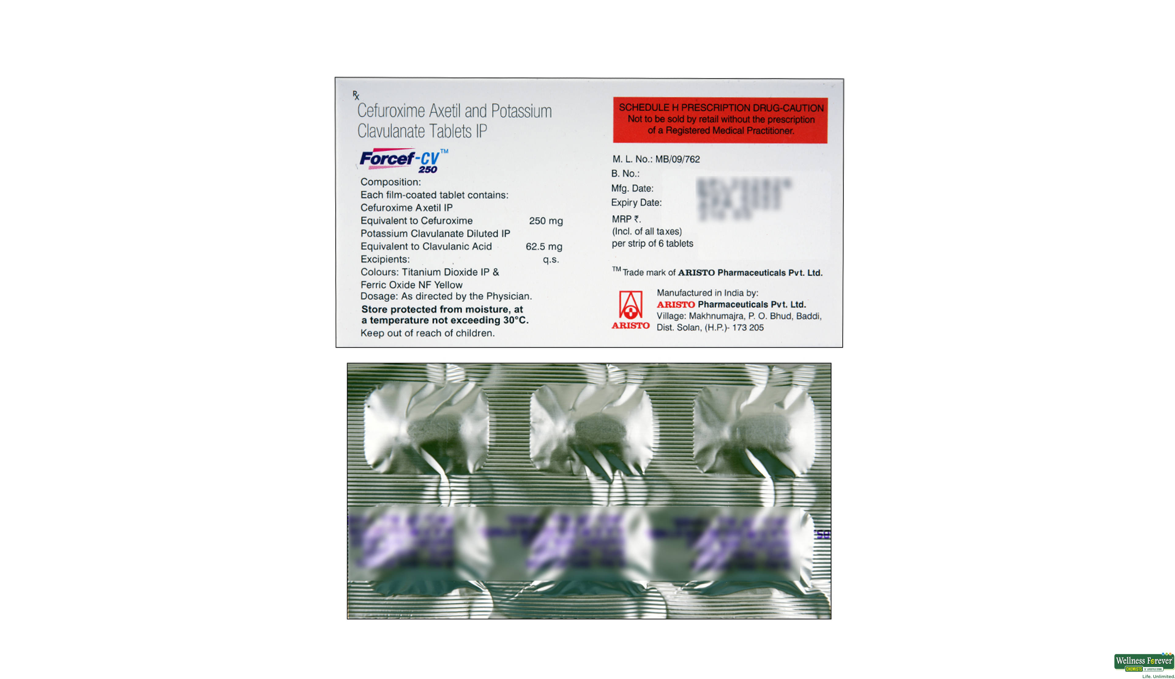 FORCEF-CV 250MG 6TAB- 2, 6TAB, null