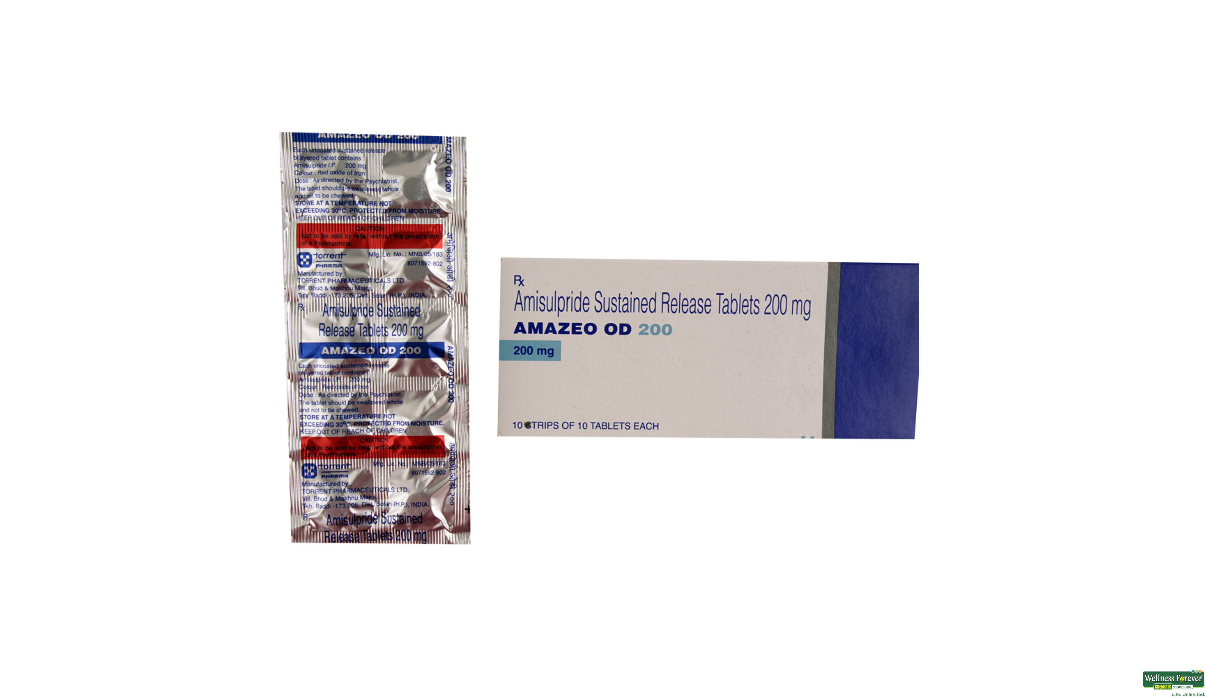 AMAZEO-OD 200MG 10TAB- 1, 10TAB, 