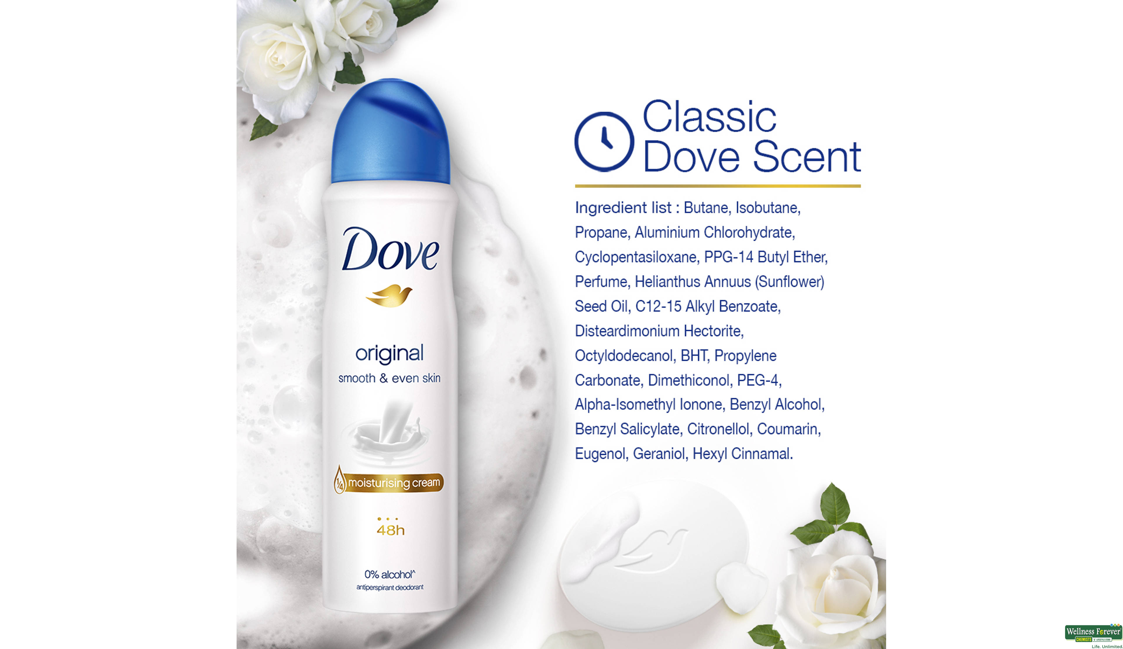 DOVE DEO WHITENING ORIGINAL 169ML- 5, 169ML, 