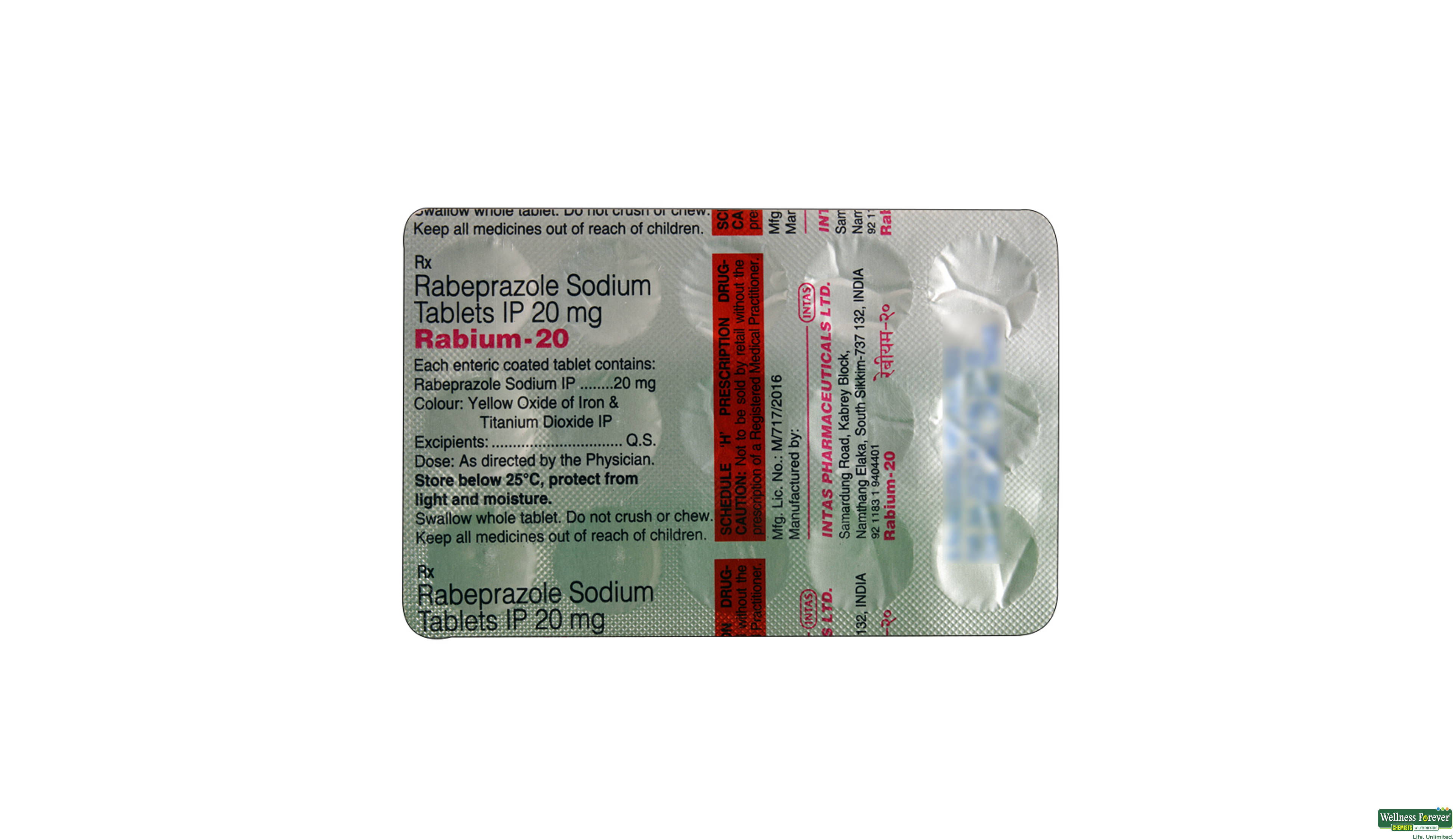 RABIUM 20MG 15TAB- 2, 15TAB, 