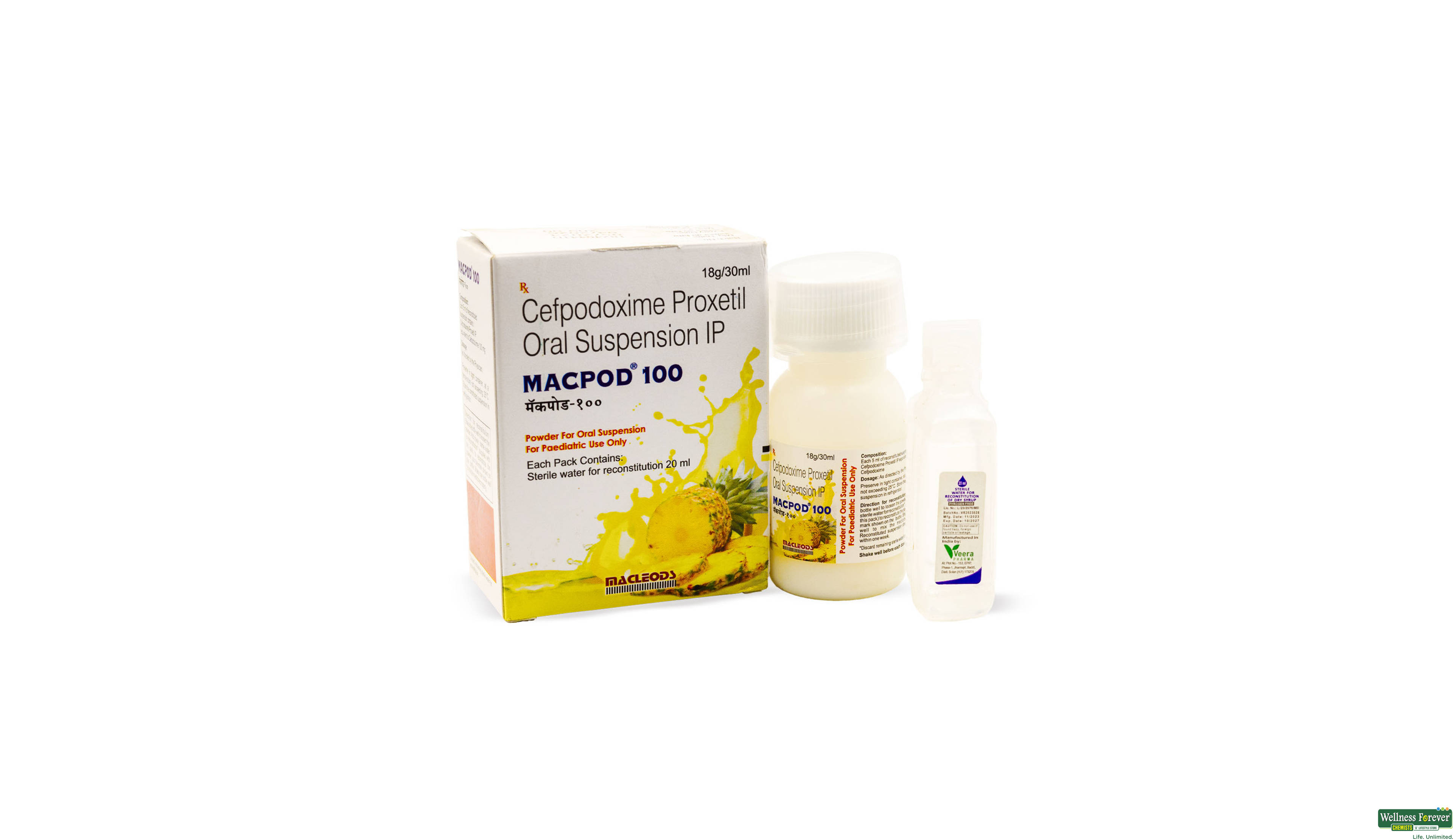 MACPOD 100MG SYP 30ML- 1, 30ML, 