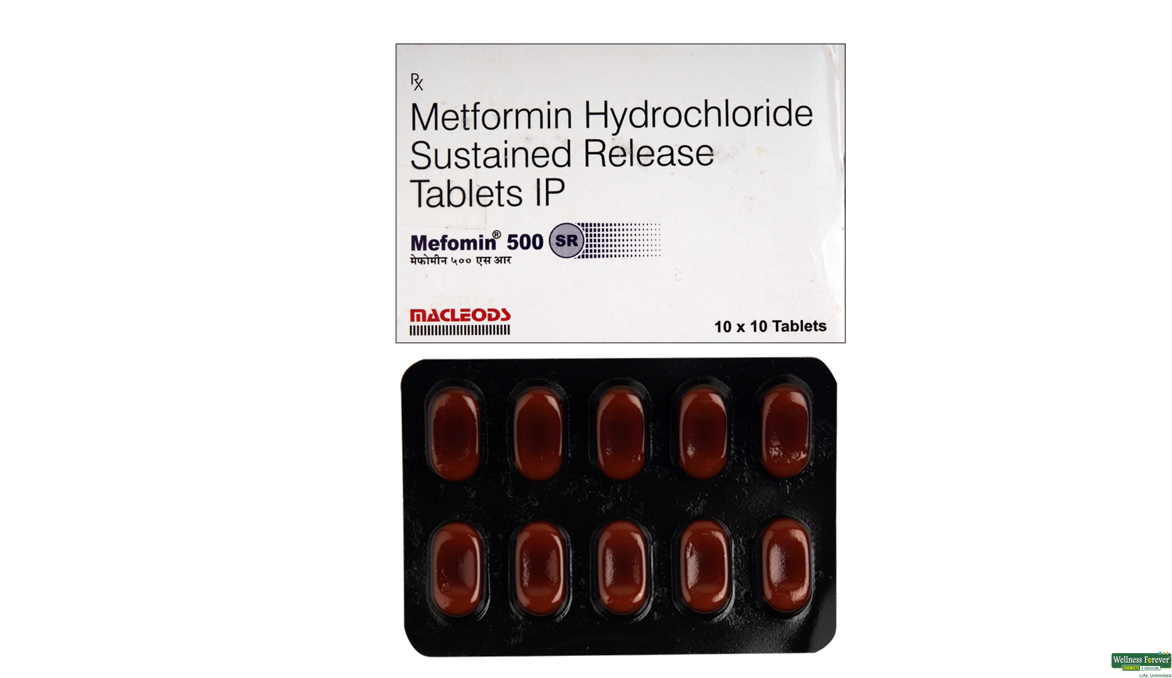 MEFOMIN-SR 500MG 10TAB- 1, 10TAB, 