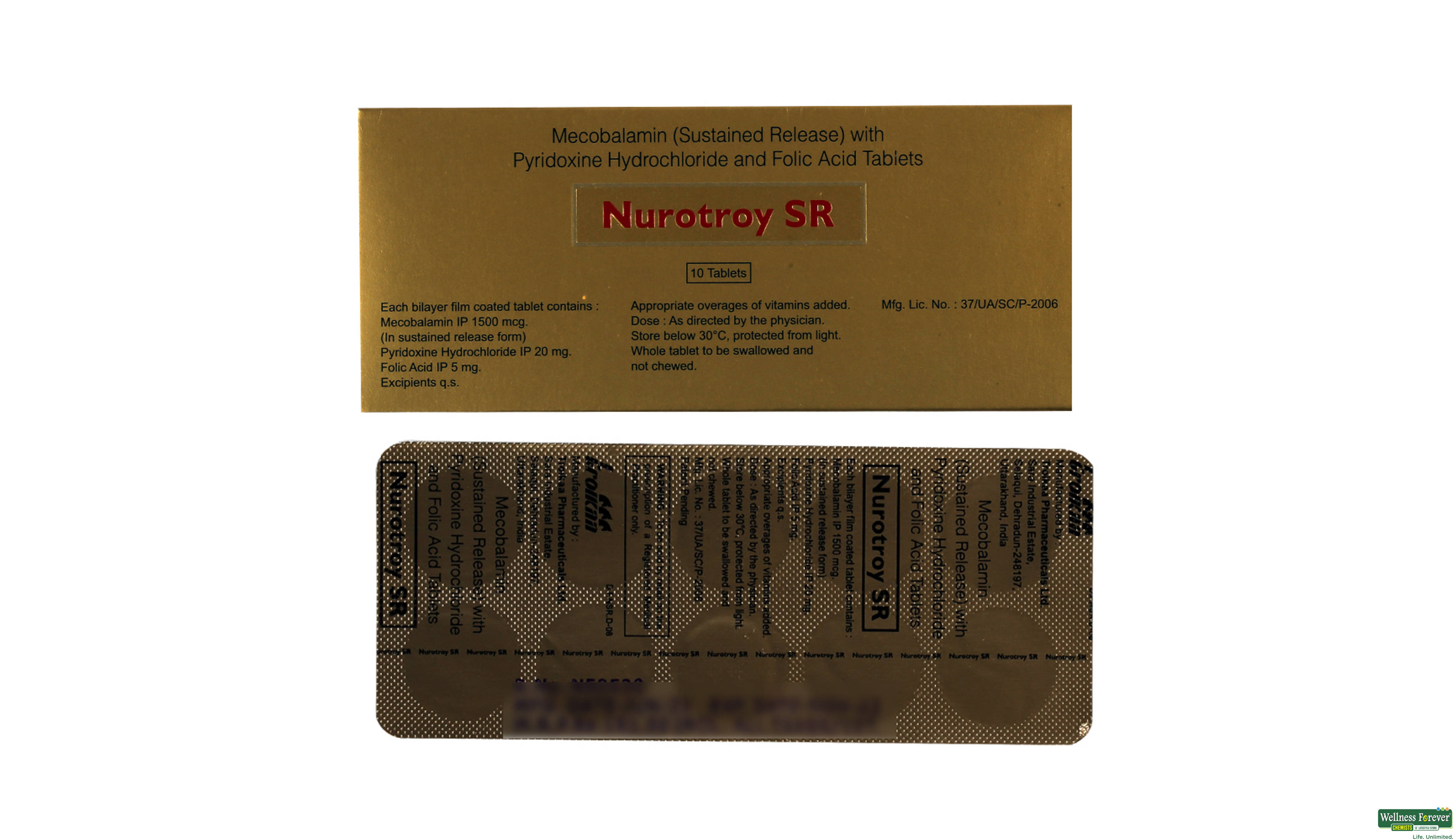 NUROTROY-SR 10TAB- 2, 10TAB, null