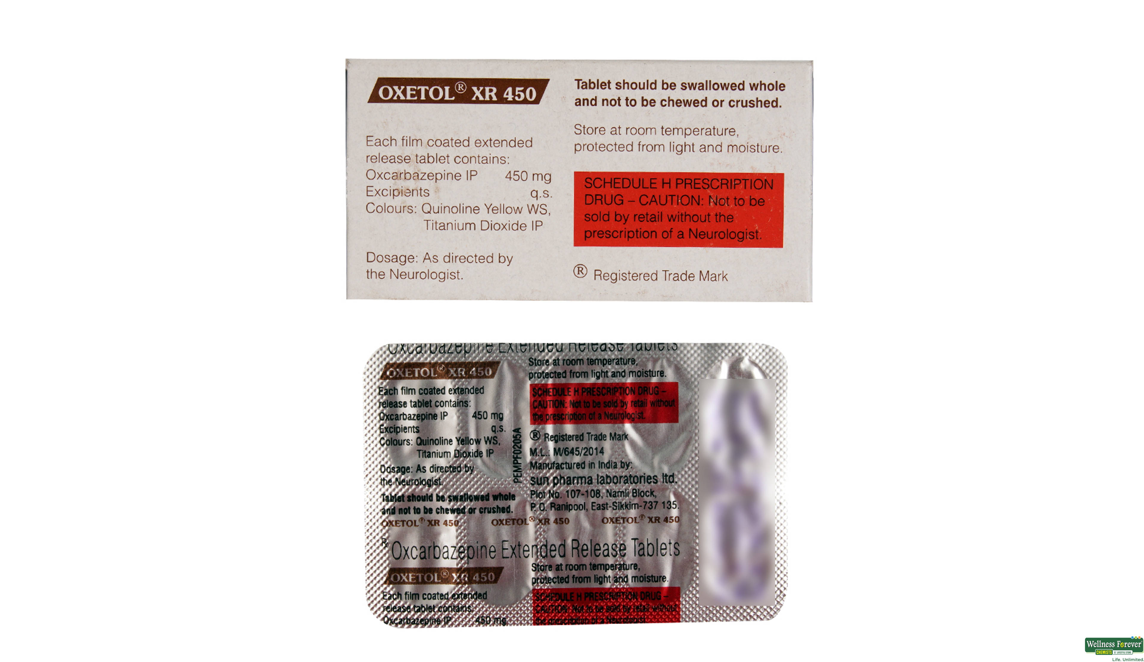 OXETOL-XR 450MG 10TAB- 2, 10TAB, null