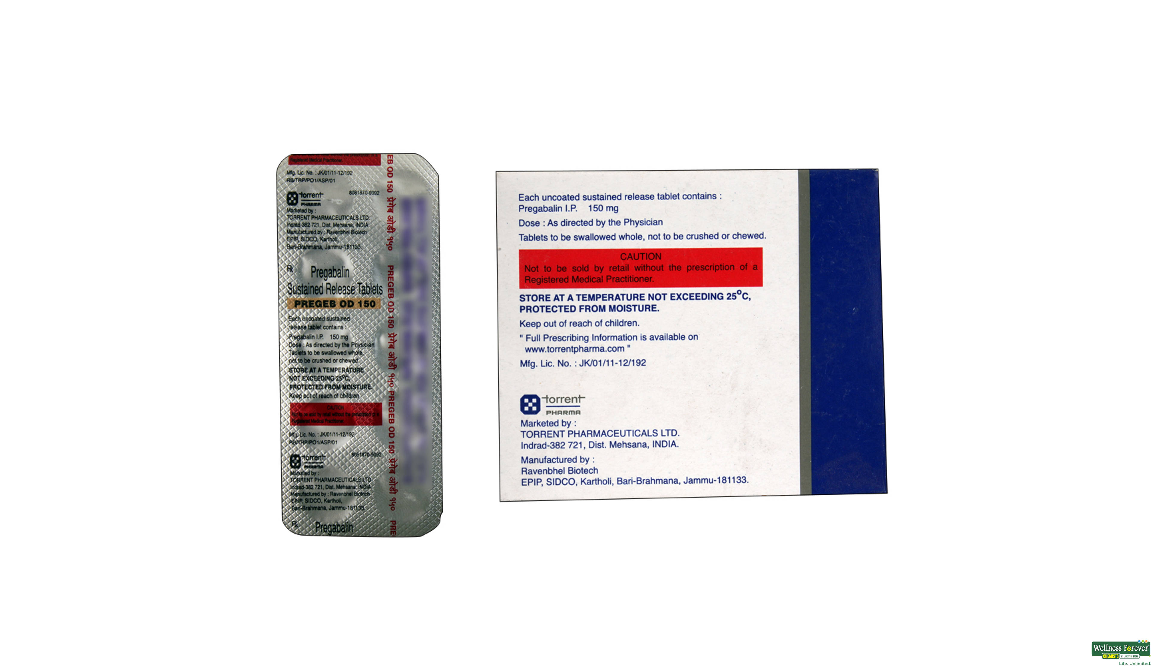 PREGEB-OD 150MG 10TAB- 2, 10TAB, 