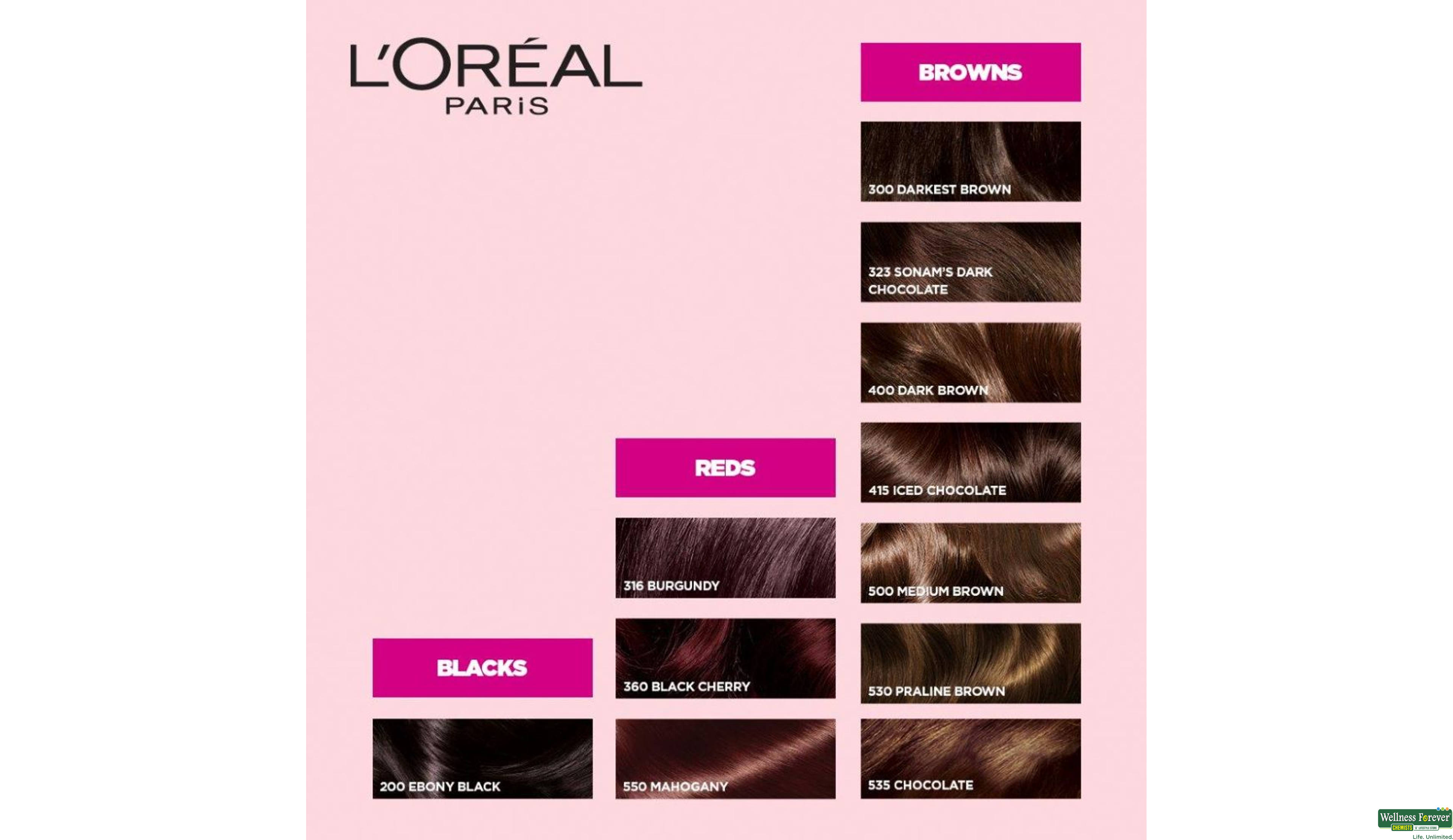 LOREAL HR/COLOR CAST CHOC 535 1PC- 4, 1PC, 