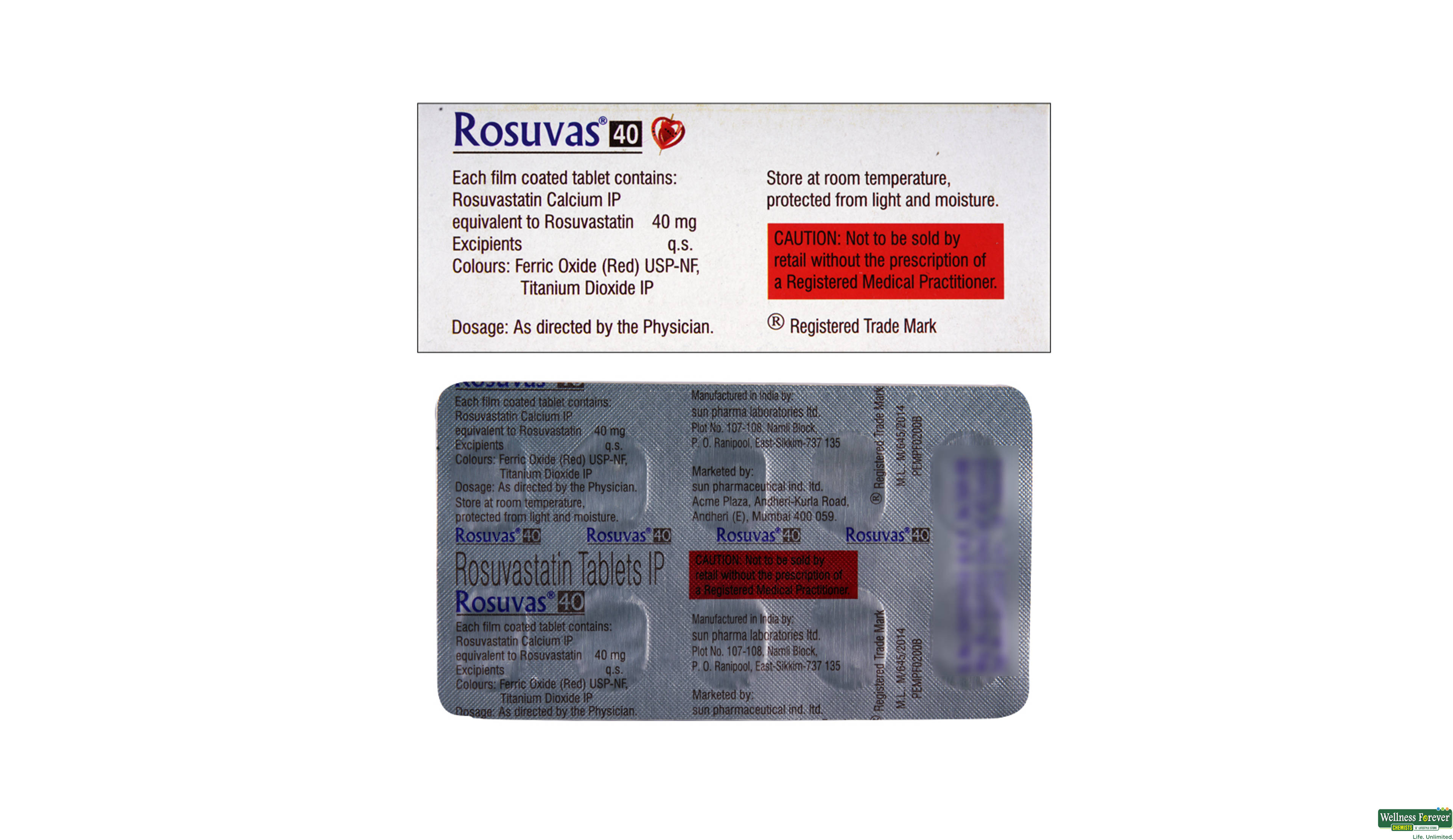 ROSUVAS 40MG 10TAB- 2, 10TAB, 