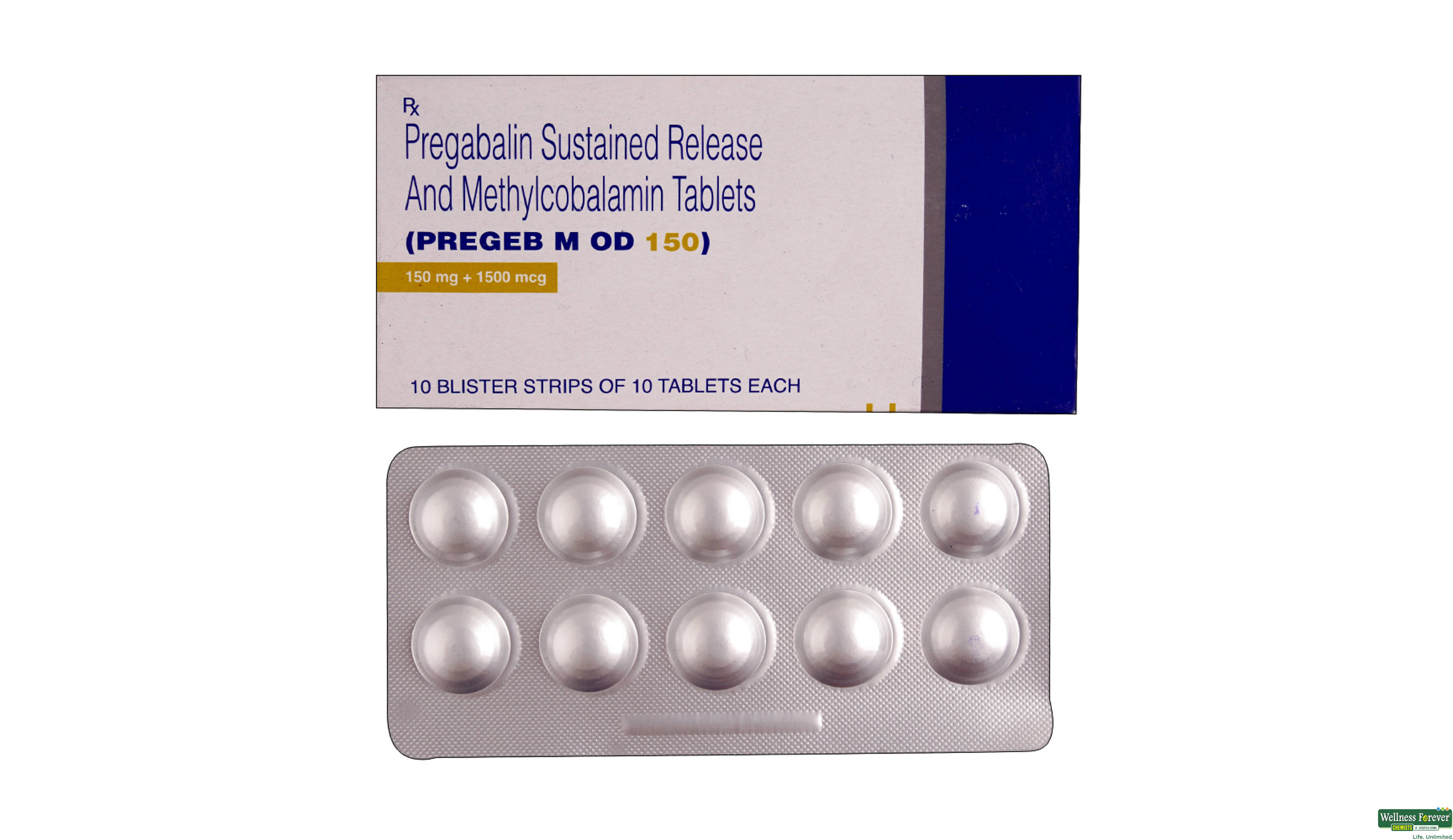 PREGEB-M OD 150MG 10TAB- 1, 10TAB, 