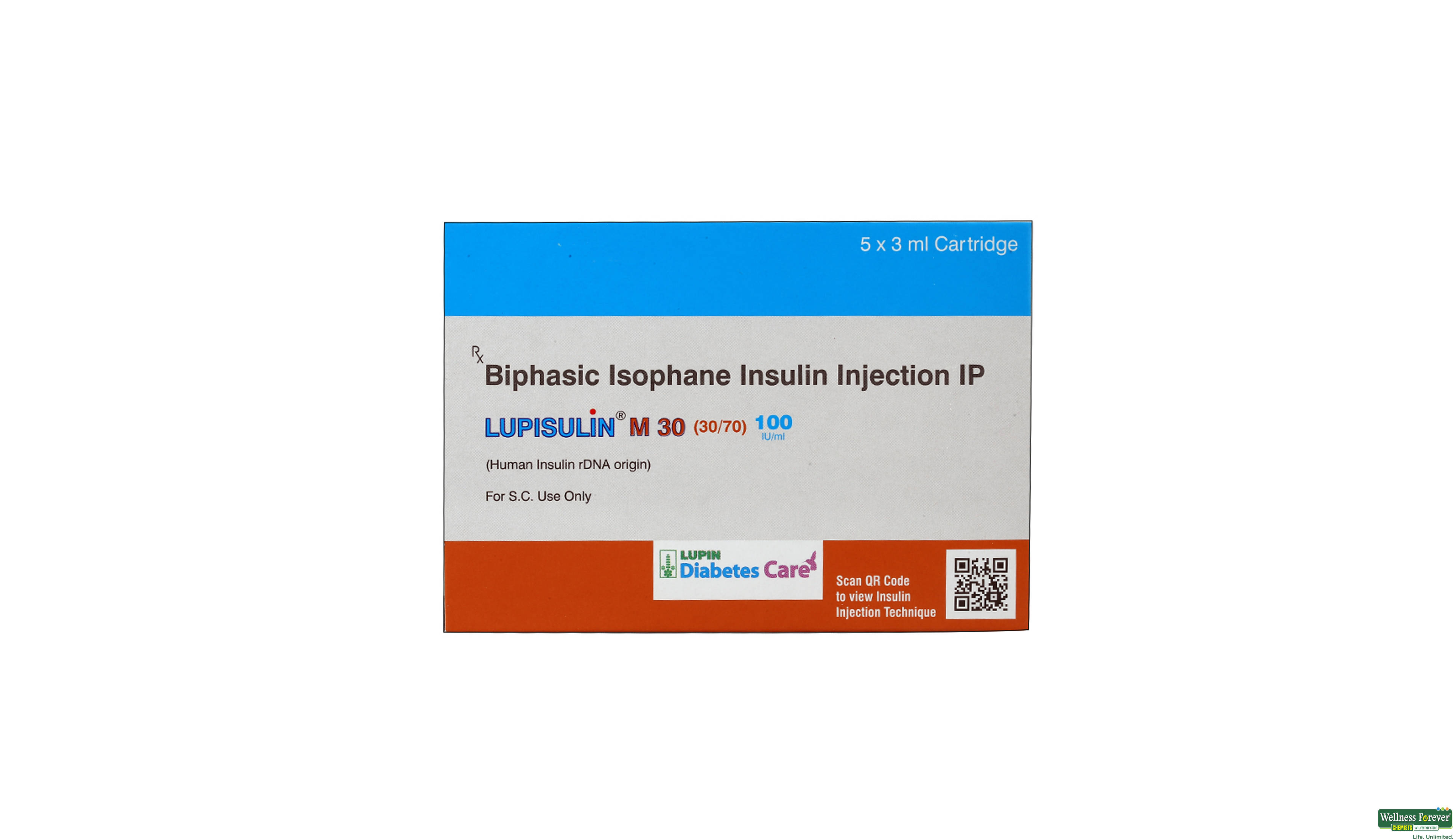 LUPISULIN M30 100IU CART 3ML- 1, 3ML, 