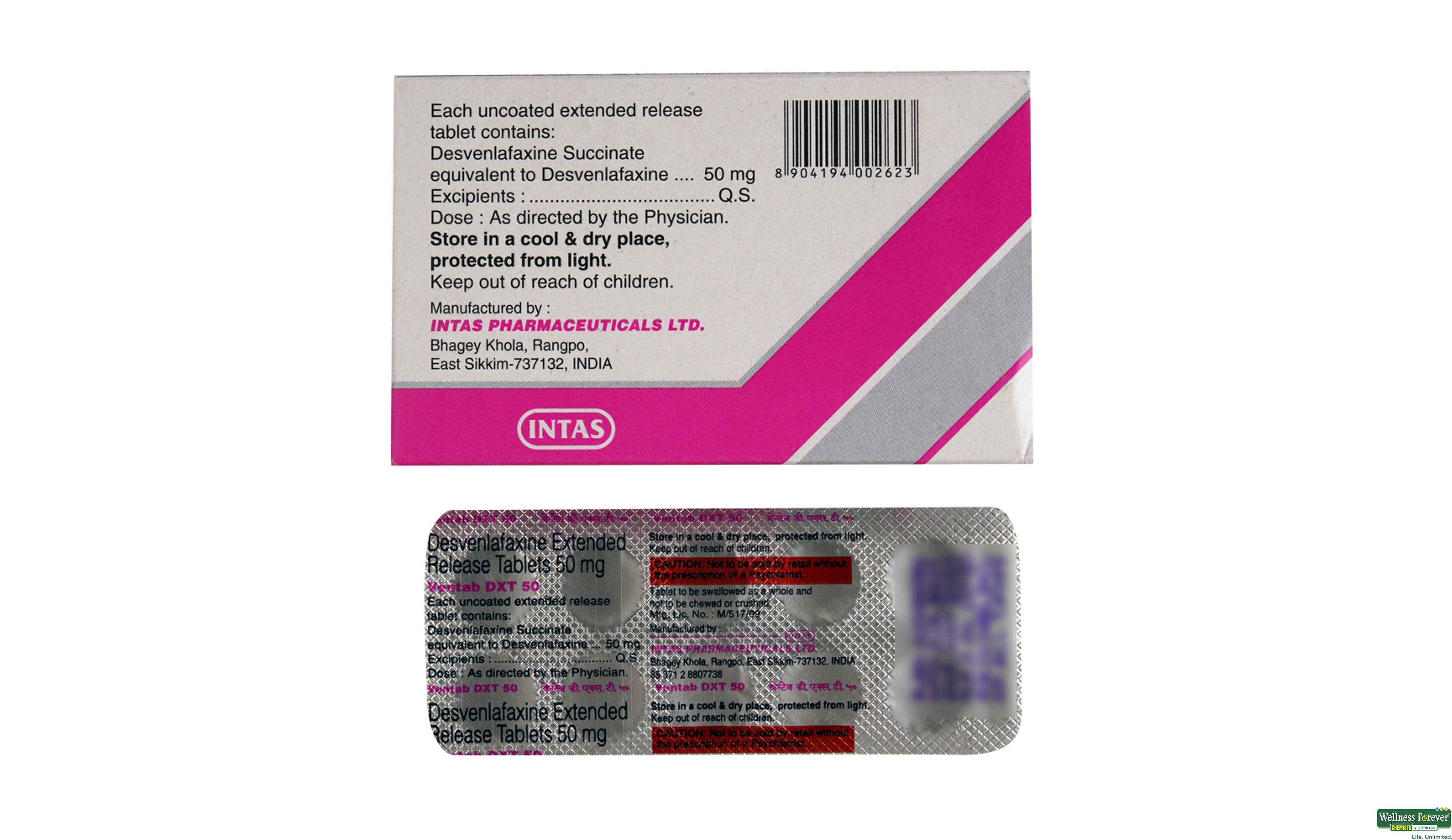 VENTAB-DXT 50MG 10TAB- 2, 10TAB, 