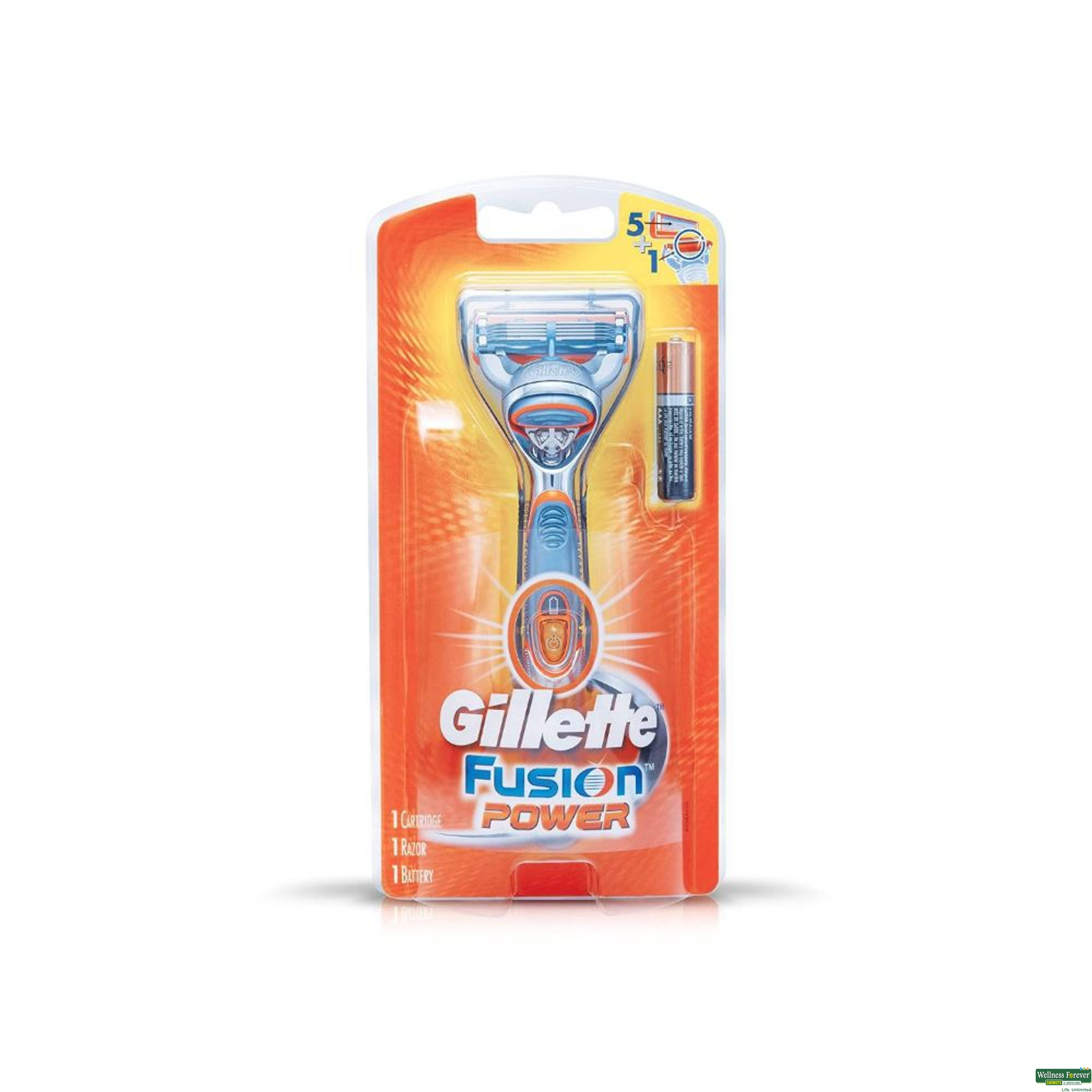 Gillette Fusion Powderer Shaving Razor 1 Piece-image