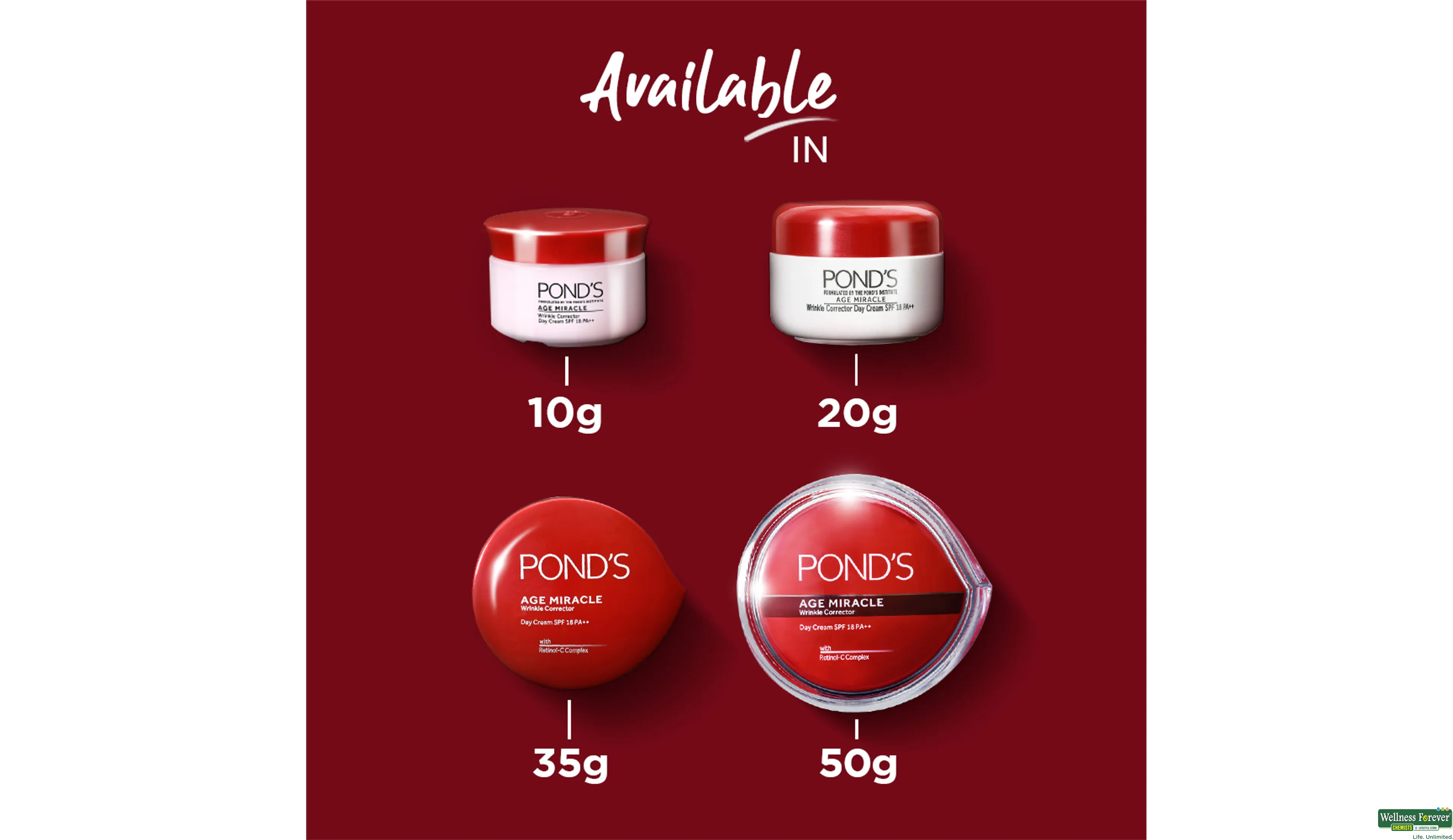 PONDS F/CRM AGE MIRACLE DAY 10GM- 6, 10GM, 