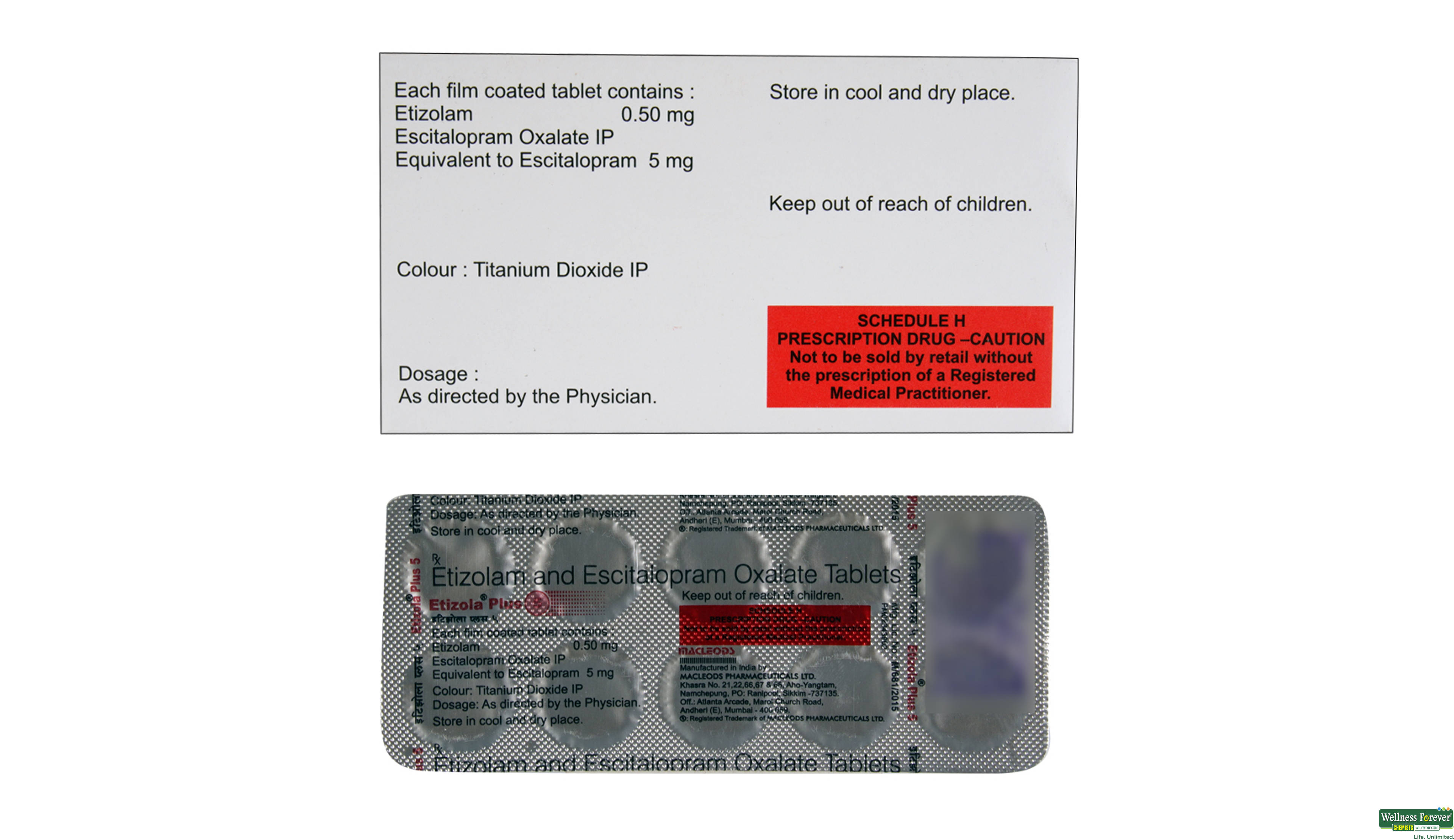 ETIZOLA-PLUS 5MG 10TAB- 2, 10TAB, 