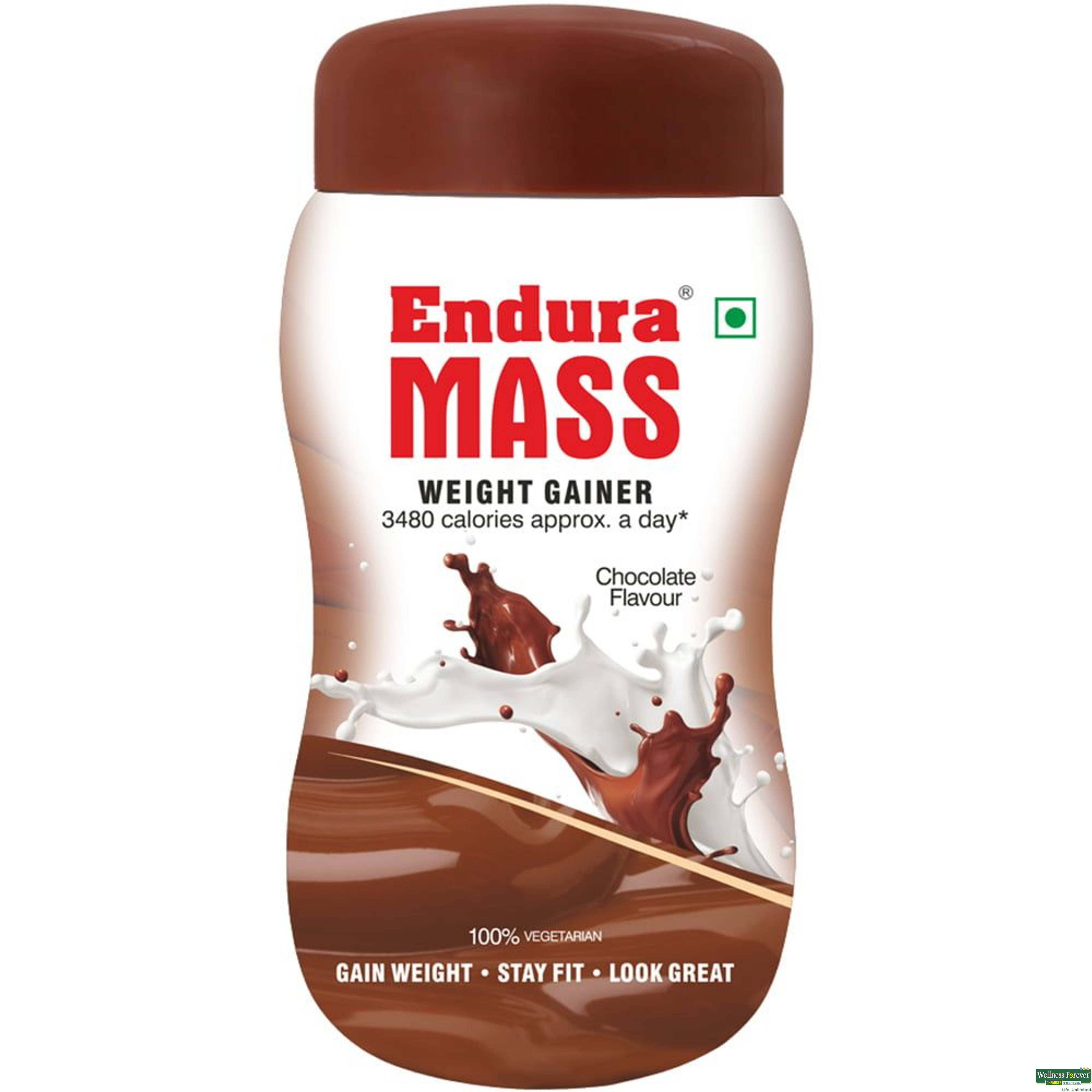 Endura Mass Weight Gain Powder, Chocolate, 500 g-image