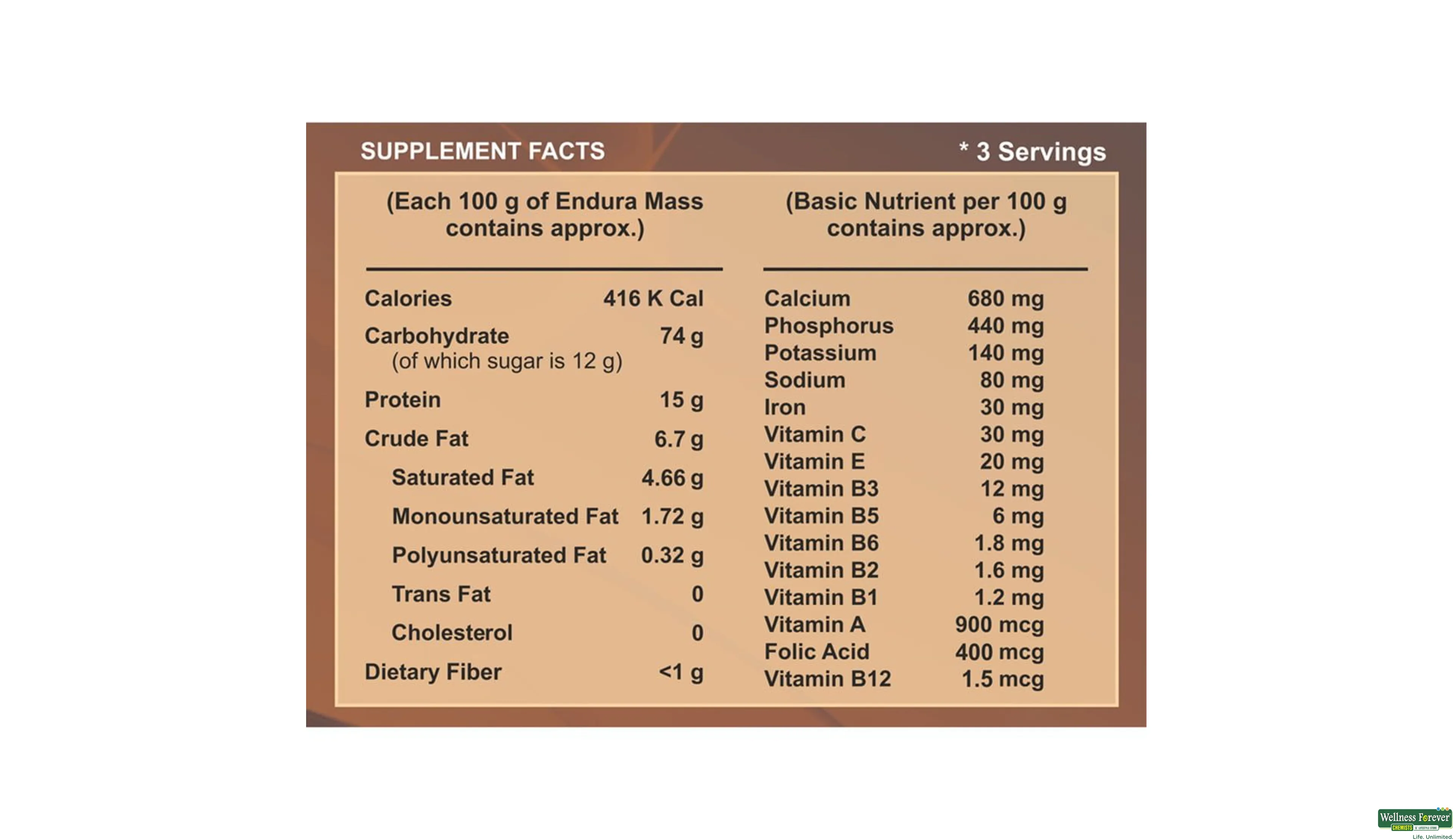 ENDURA MASS PWDR CHOC 500GM- 4, 500GM, 