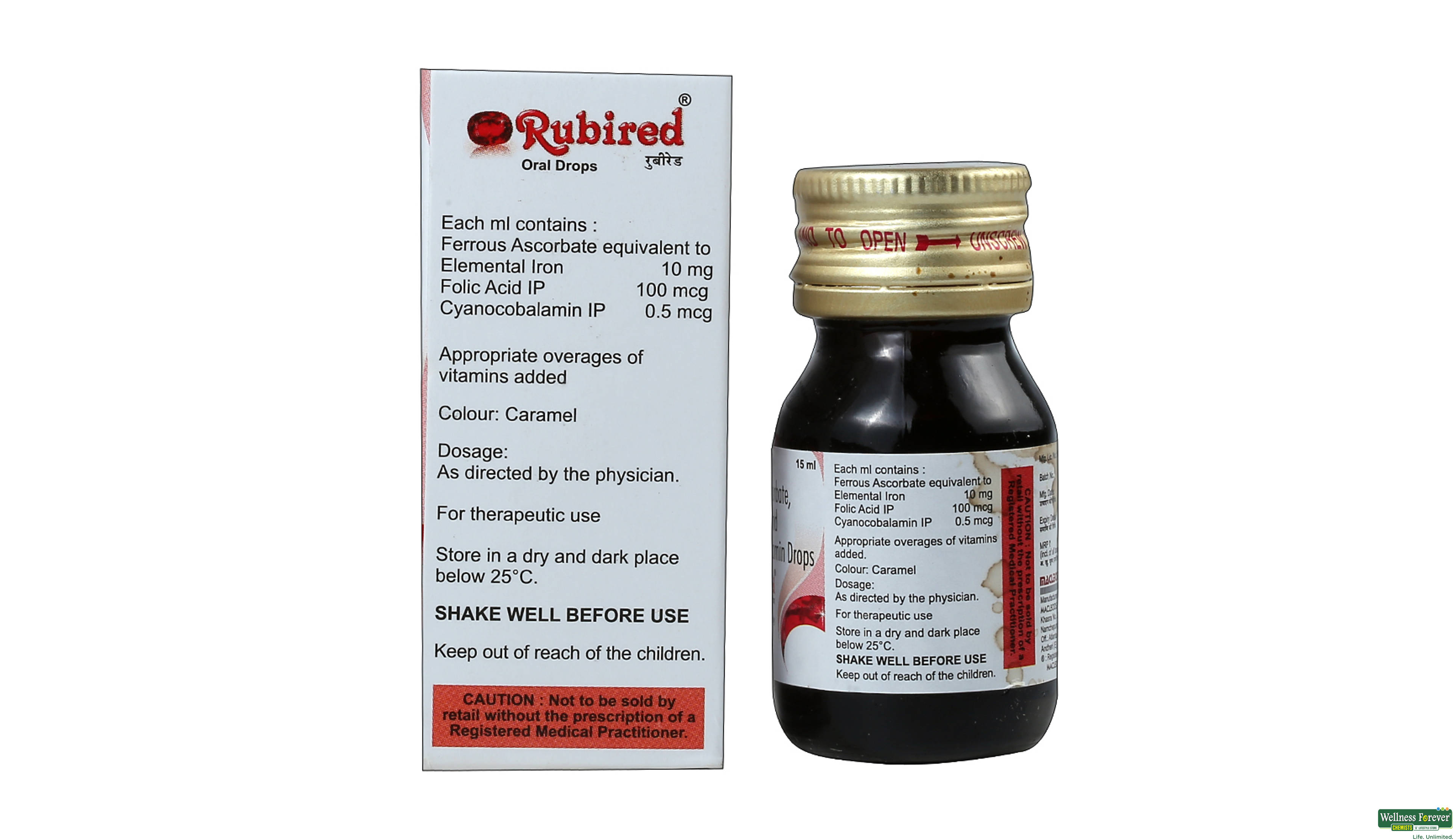RUBIRED ORAL DROP 15ML- 2, 15ML, 