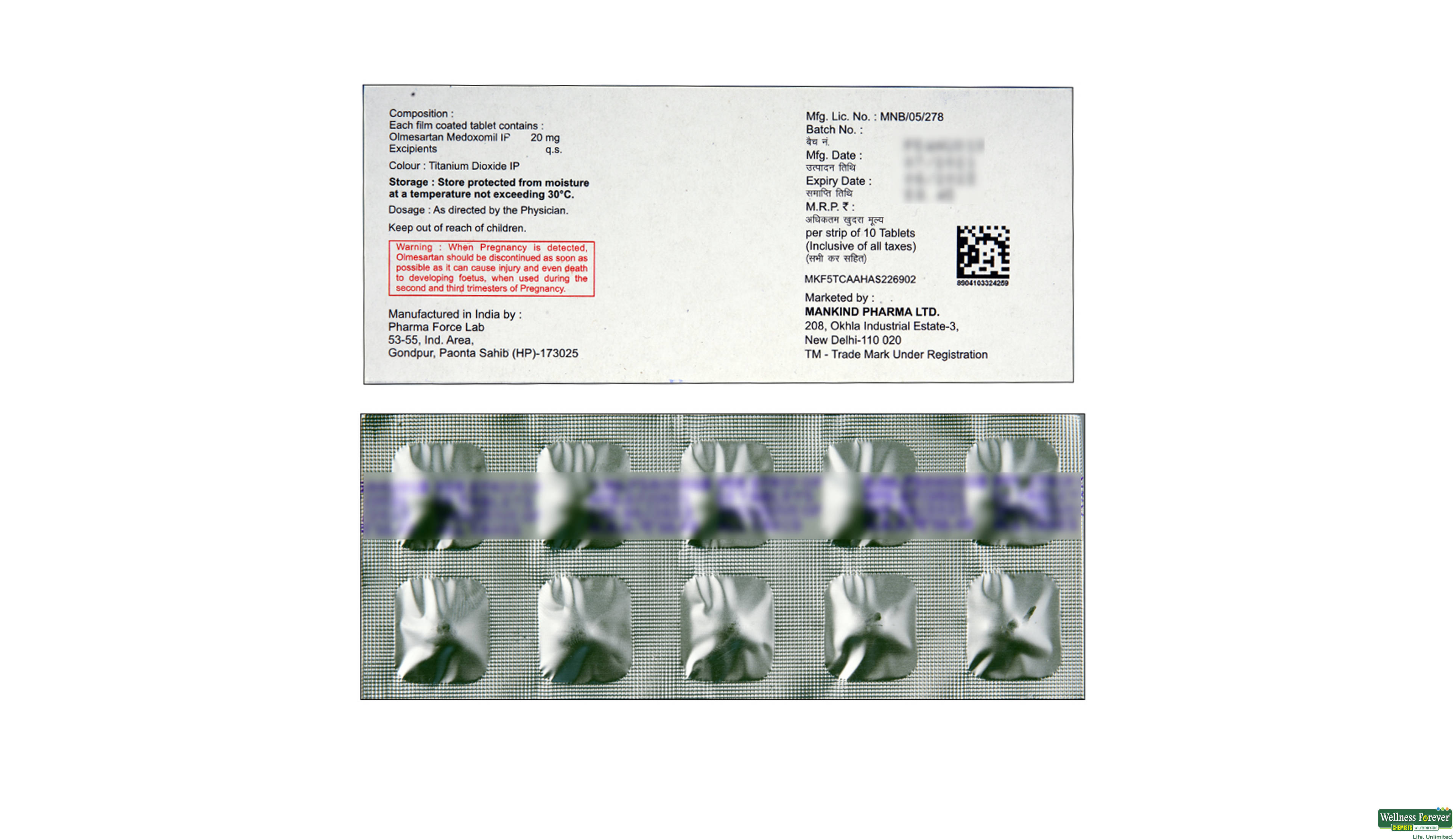 OLMETIME 20MG 10TAB- 2, 10TAB, 