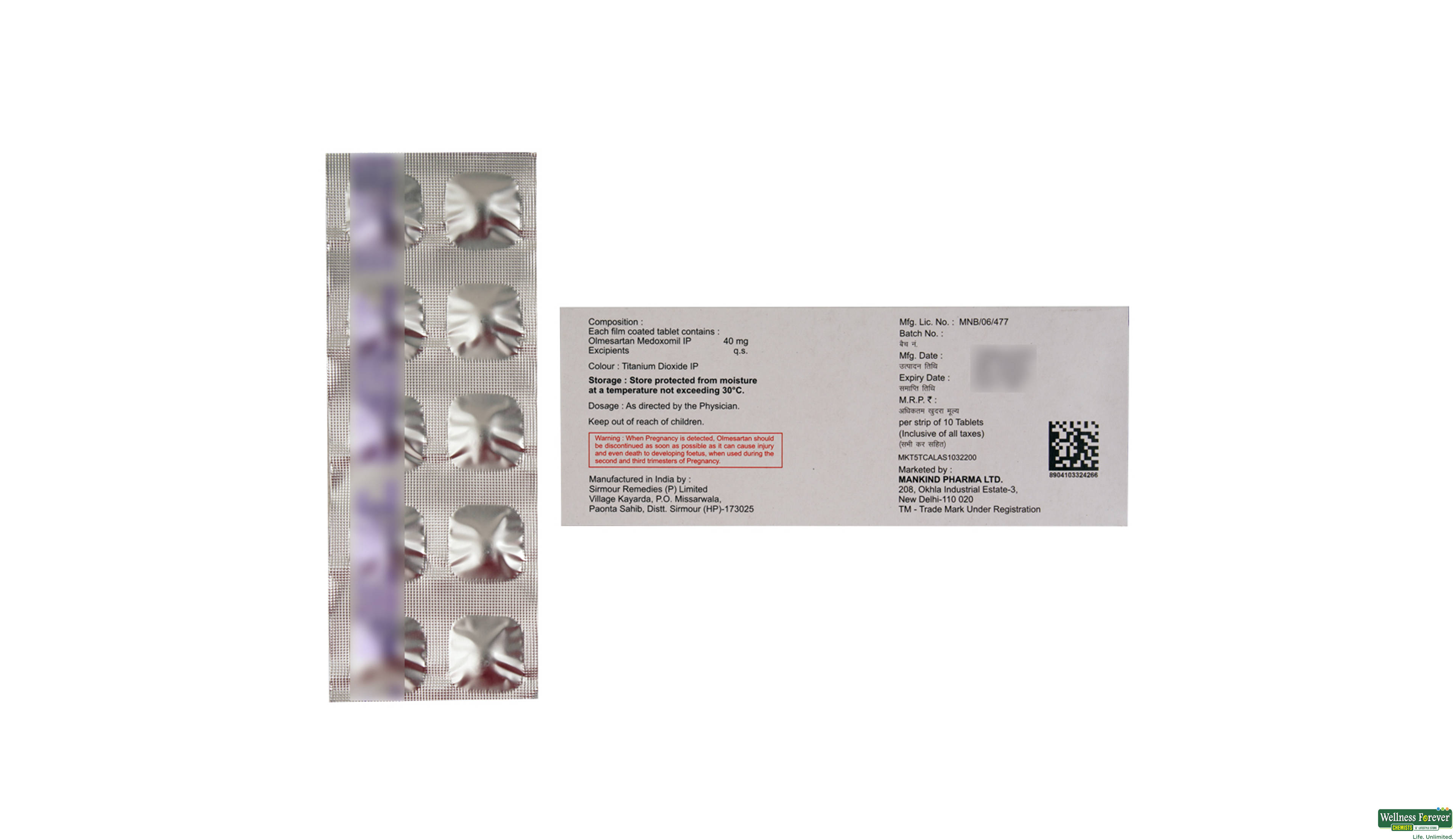OLMETIME 40MG 10TAB- 2, 10TAB, 