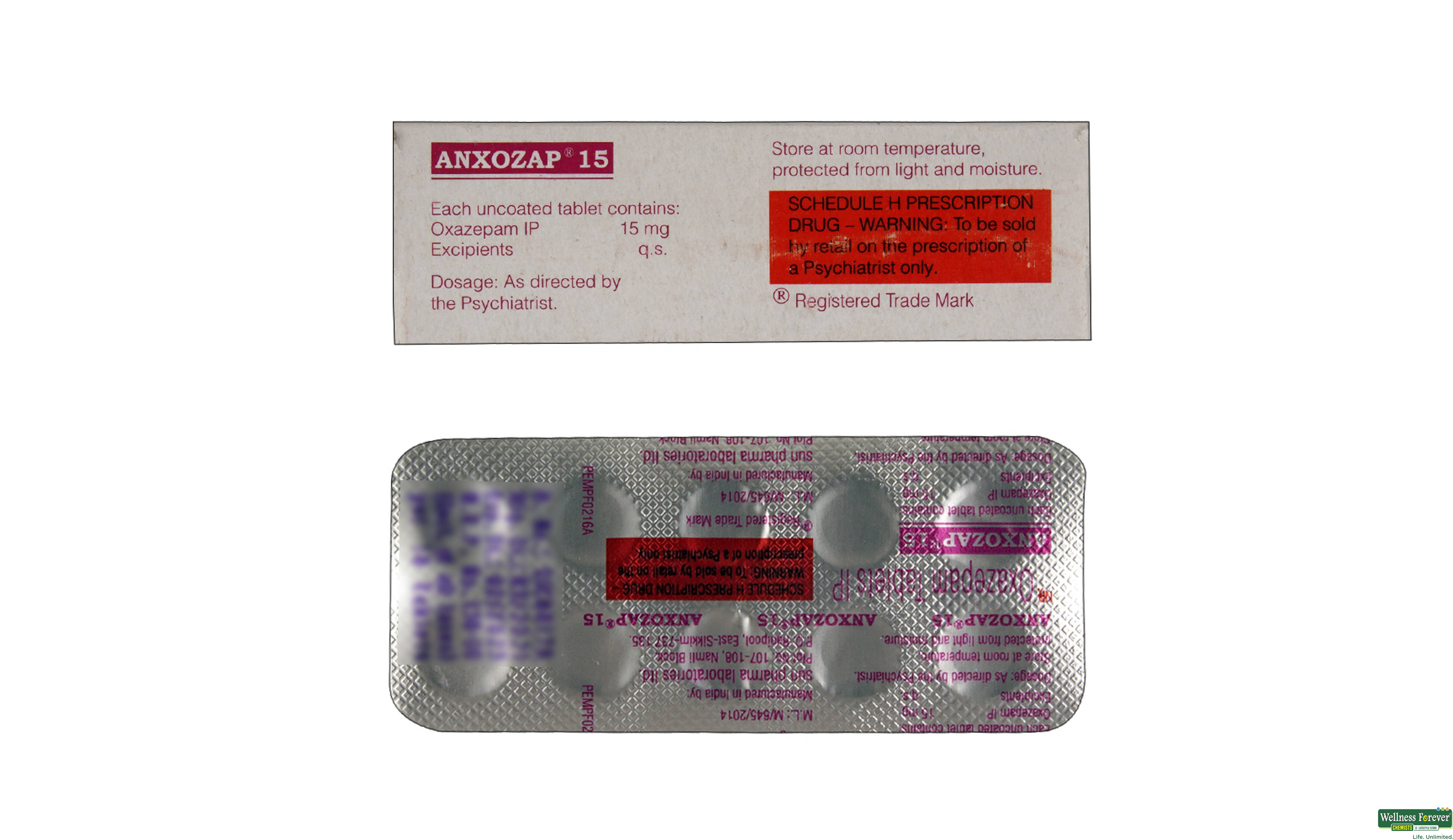 ANXOZAP 15MG 10TAB- 2, 10TAB, 