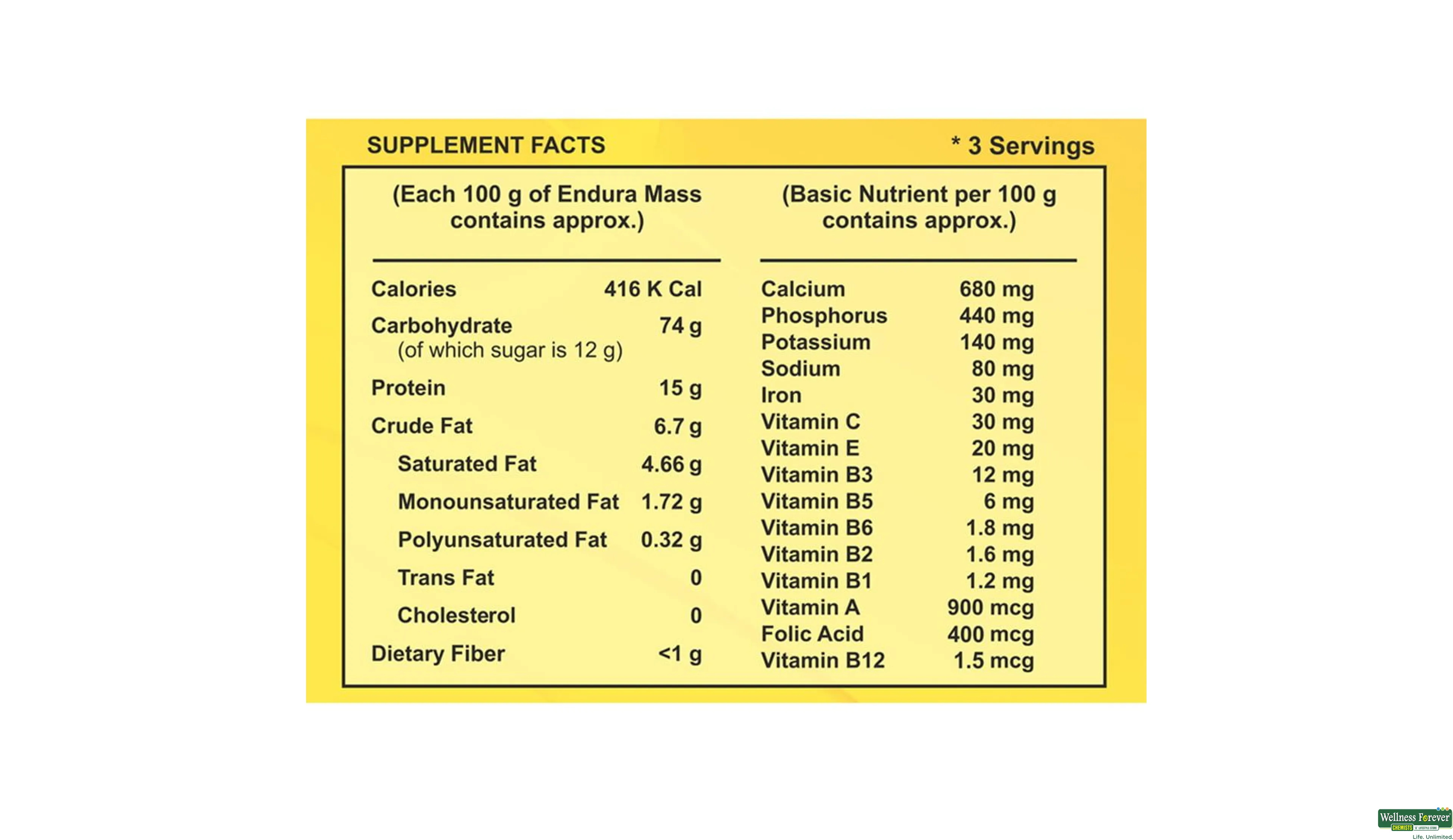 ENDURA MASS PWDR BANANA 500GM- 4, 500GM, 