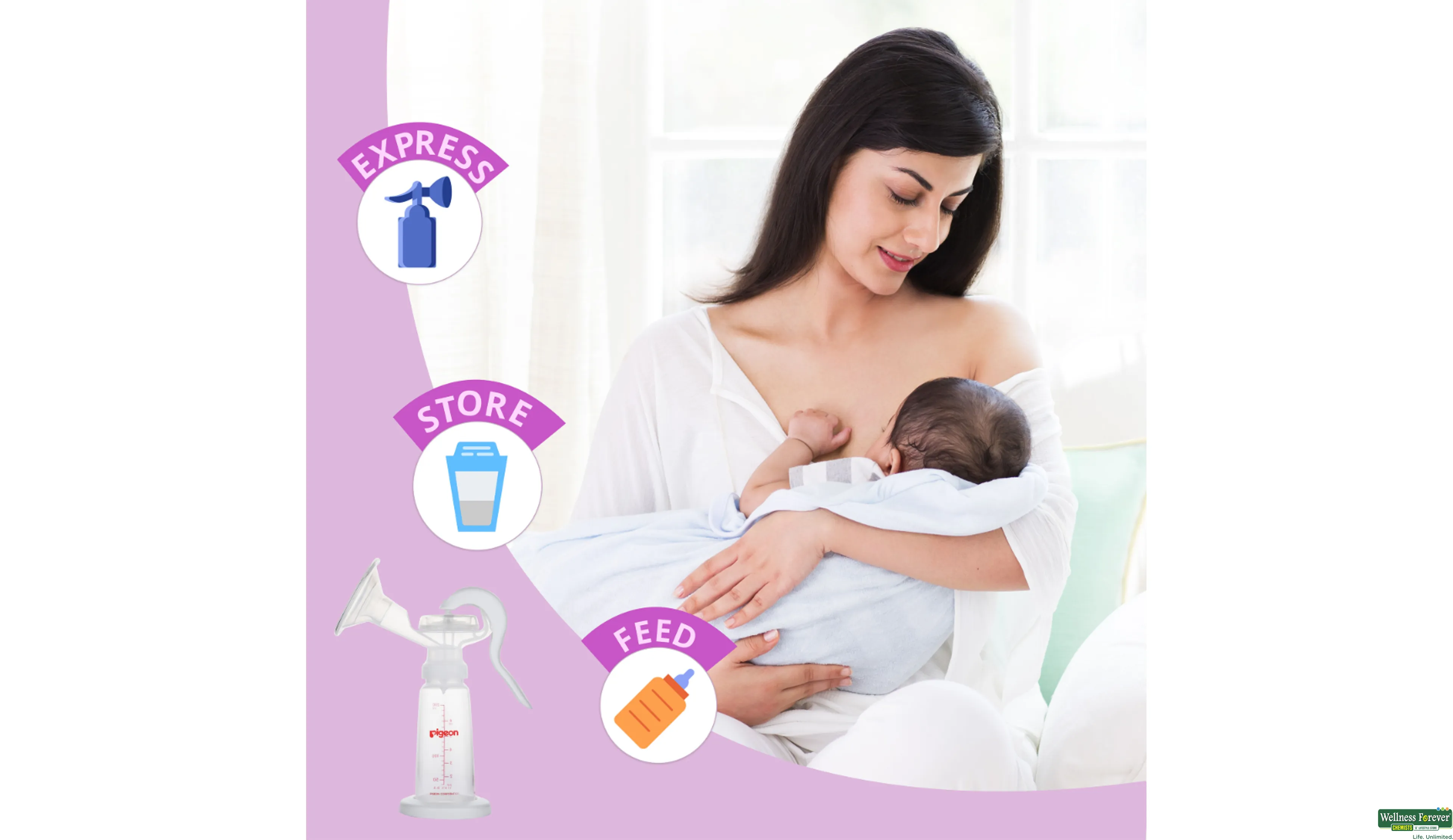 PIGEON BREAST PUMP MANUAL 1PACK- 7, 1PC, null