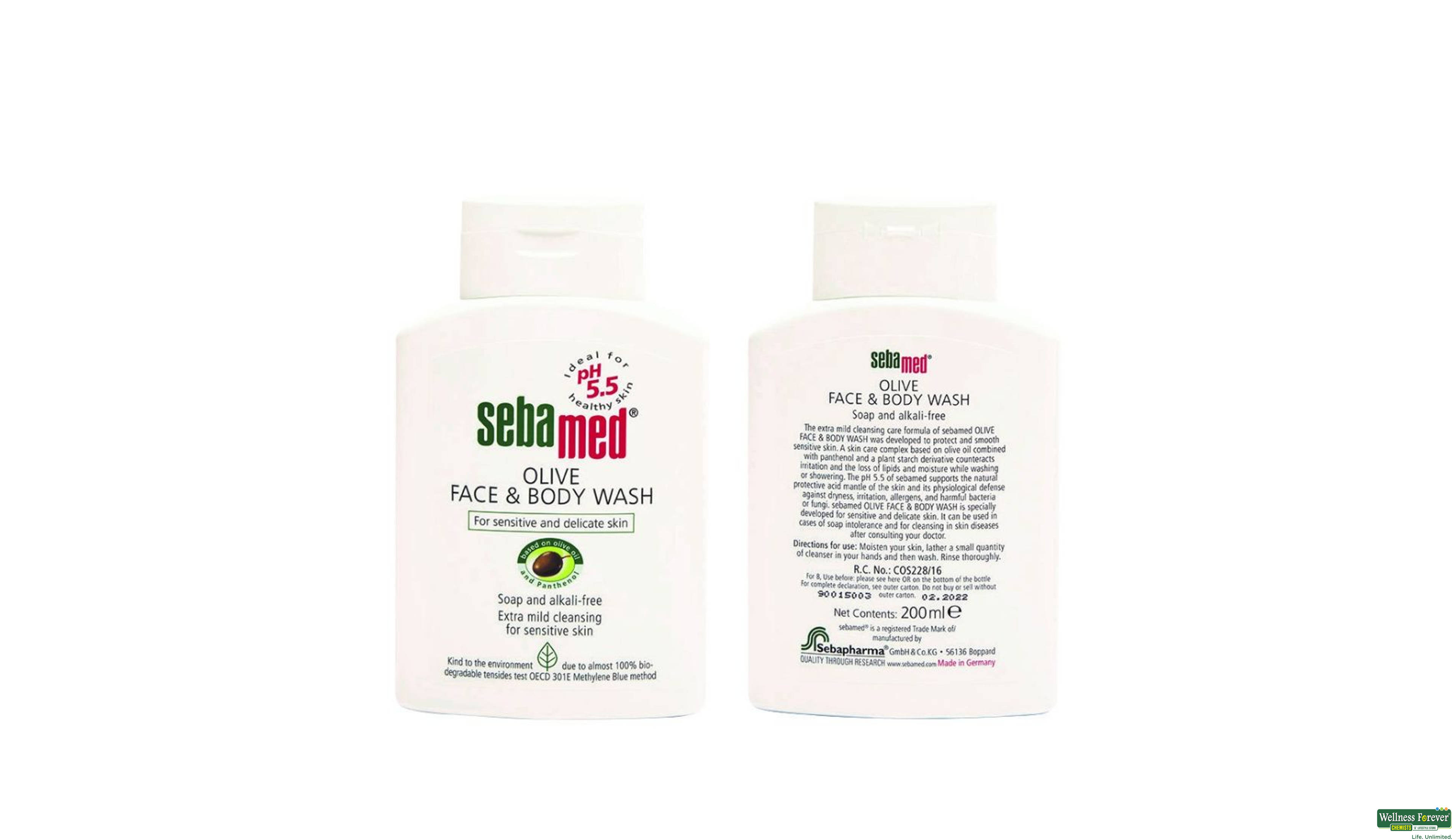 SEBAMED F/B WASH OLIVE 200ML- 3, 200ML, null