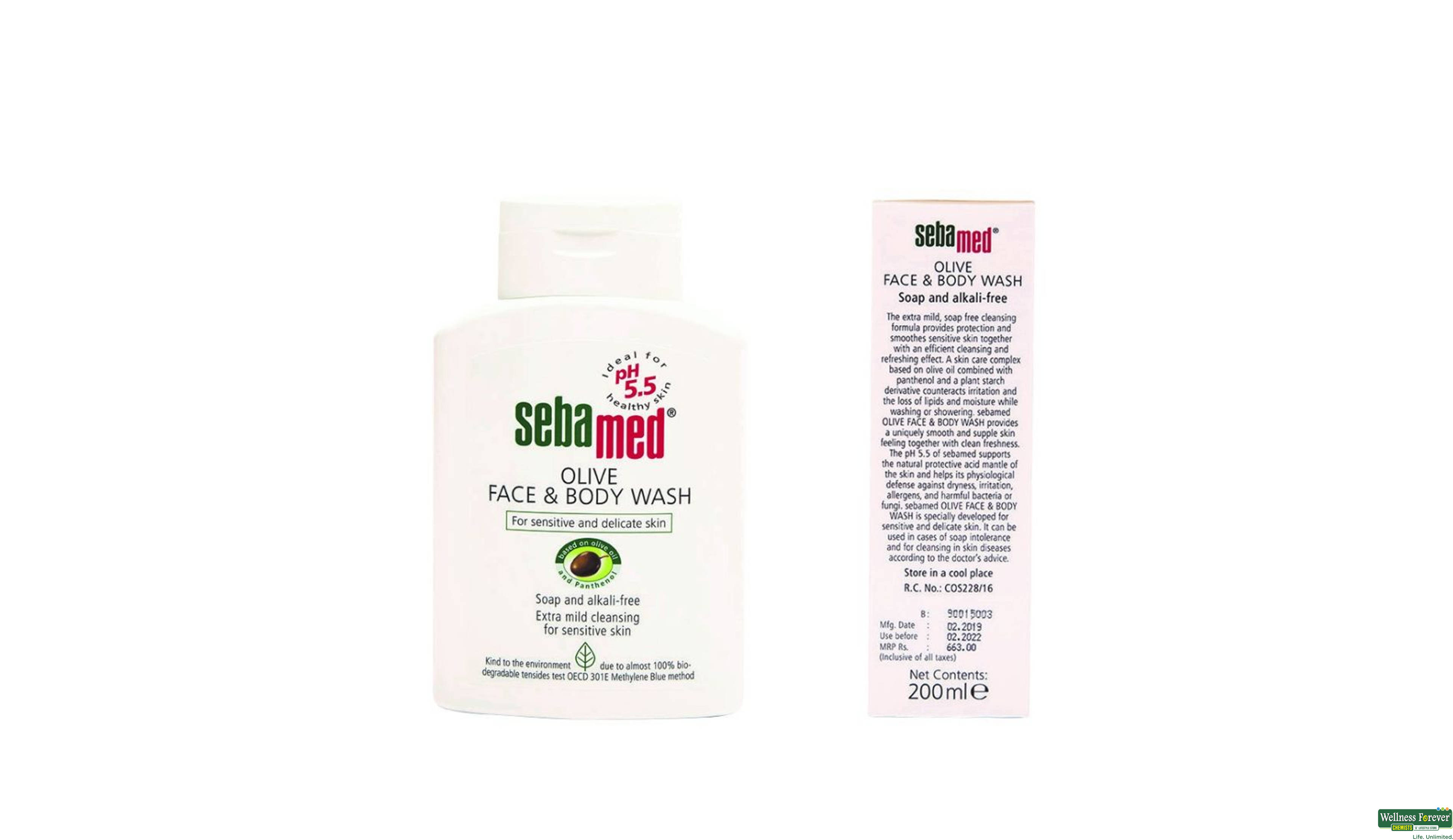 SEBAMED F/B WASH OLIVE 200ML- 6, 200ML, null