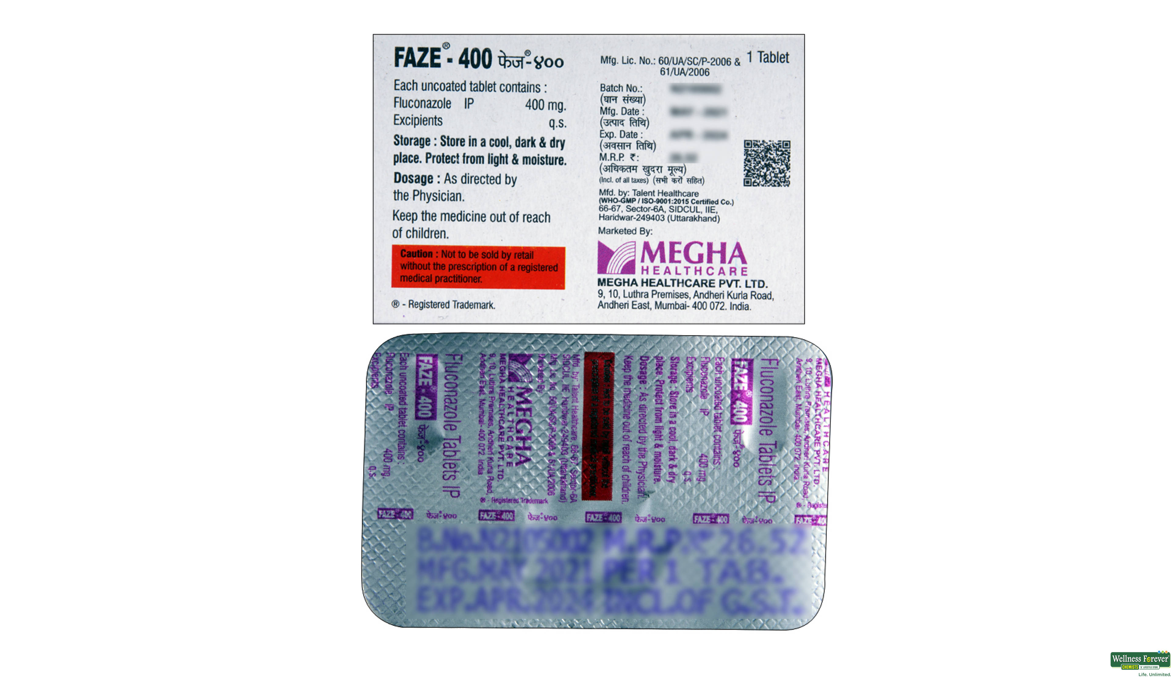 FAZE 400MG 1TAB- 2, 1TAB, 