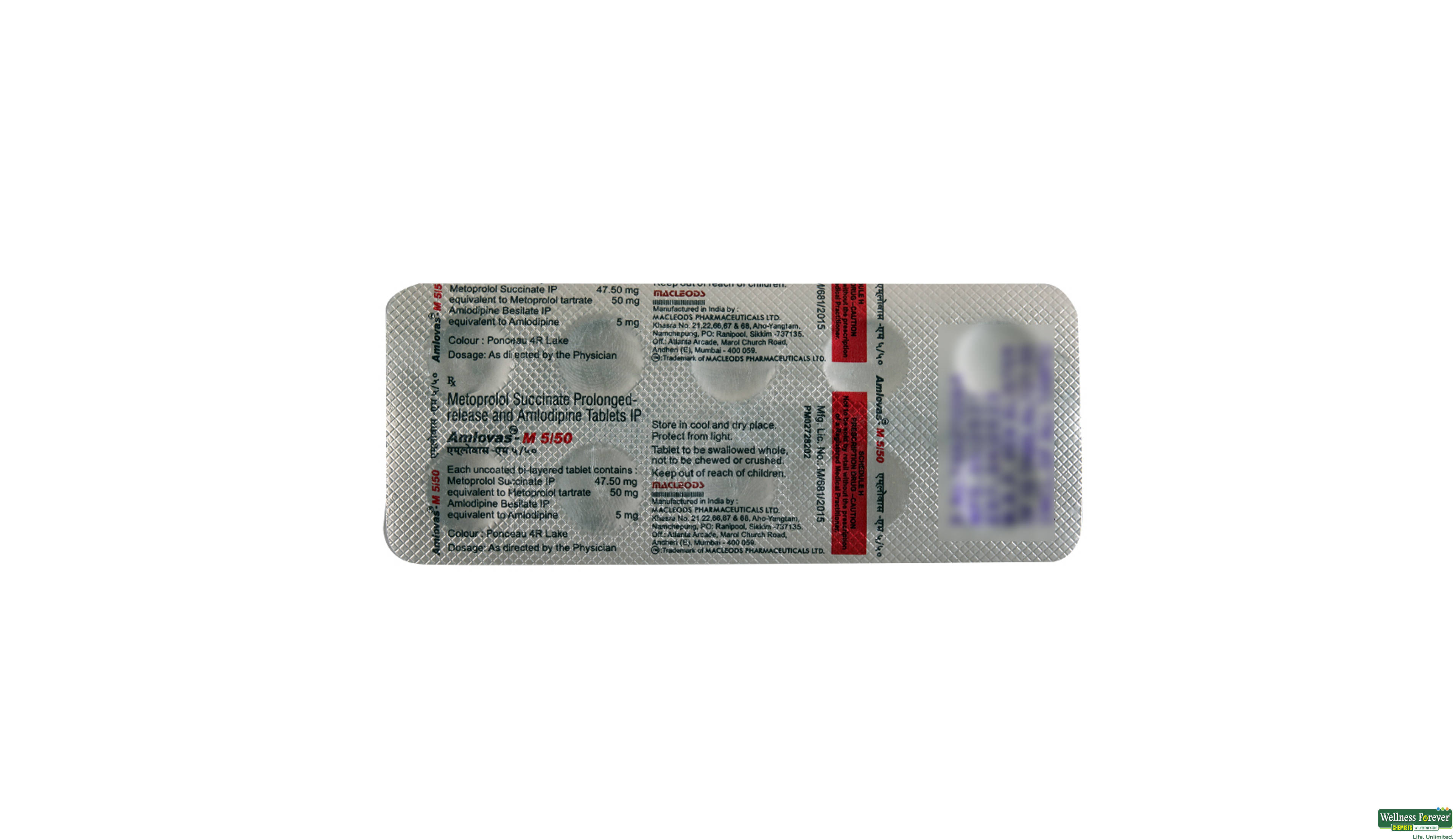 AMLOVAS-M 5/50MG 10TAB- 2, 10TAB, 