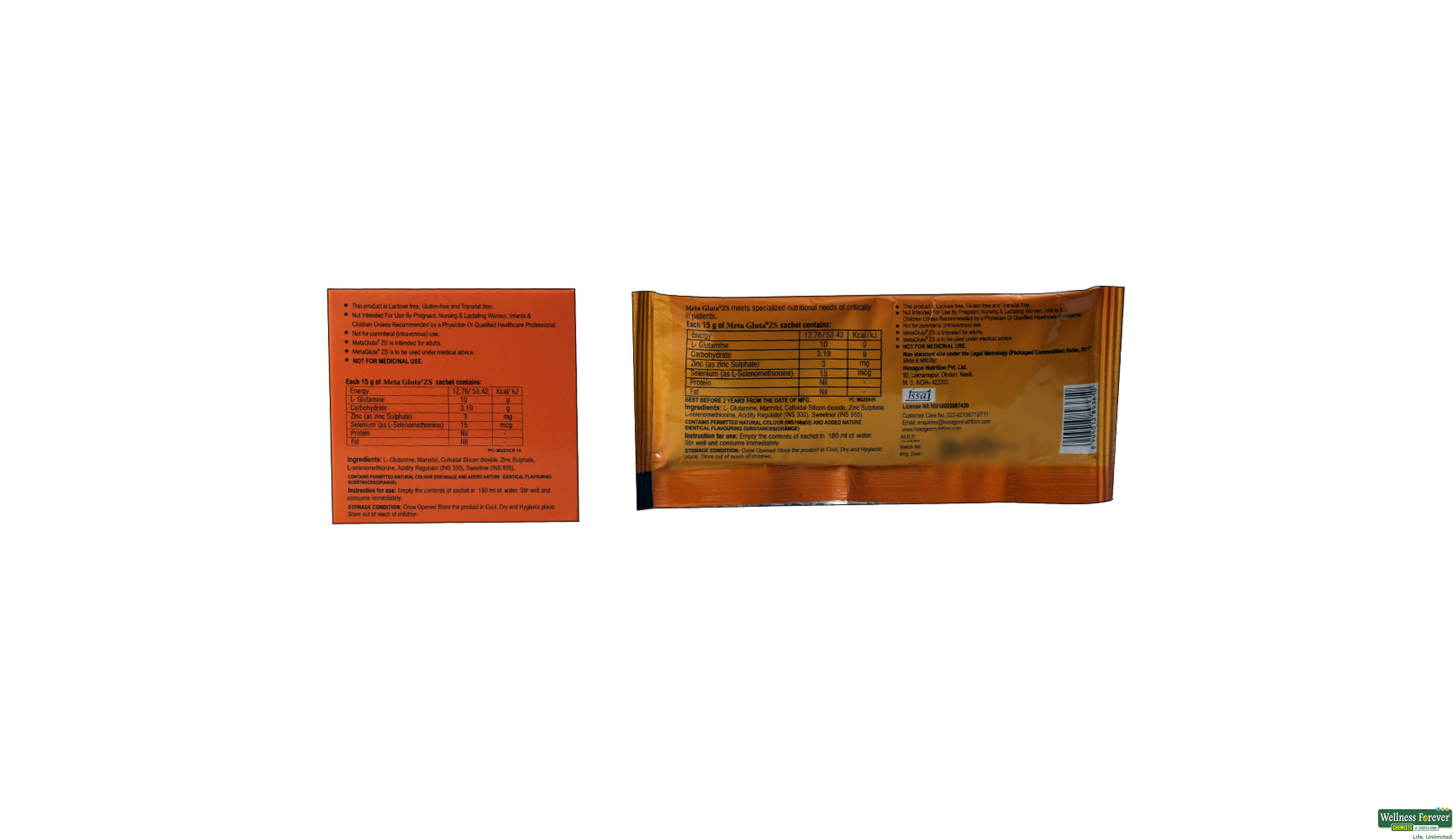 META GLUTA-ZS SACH 15GM- 2, 15GM, 