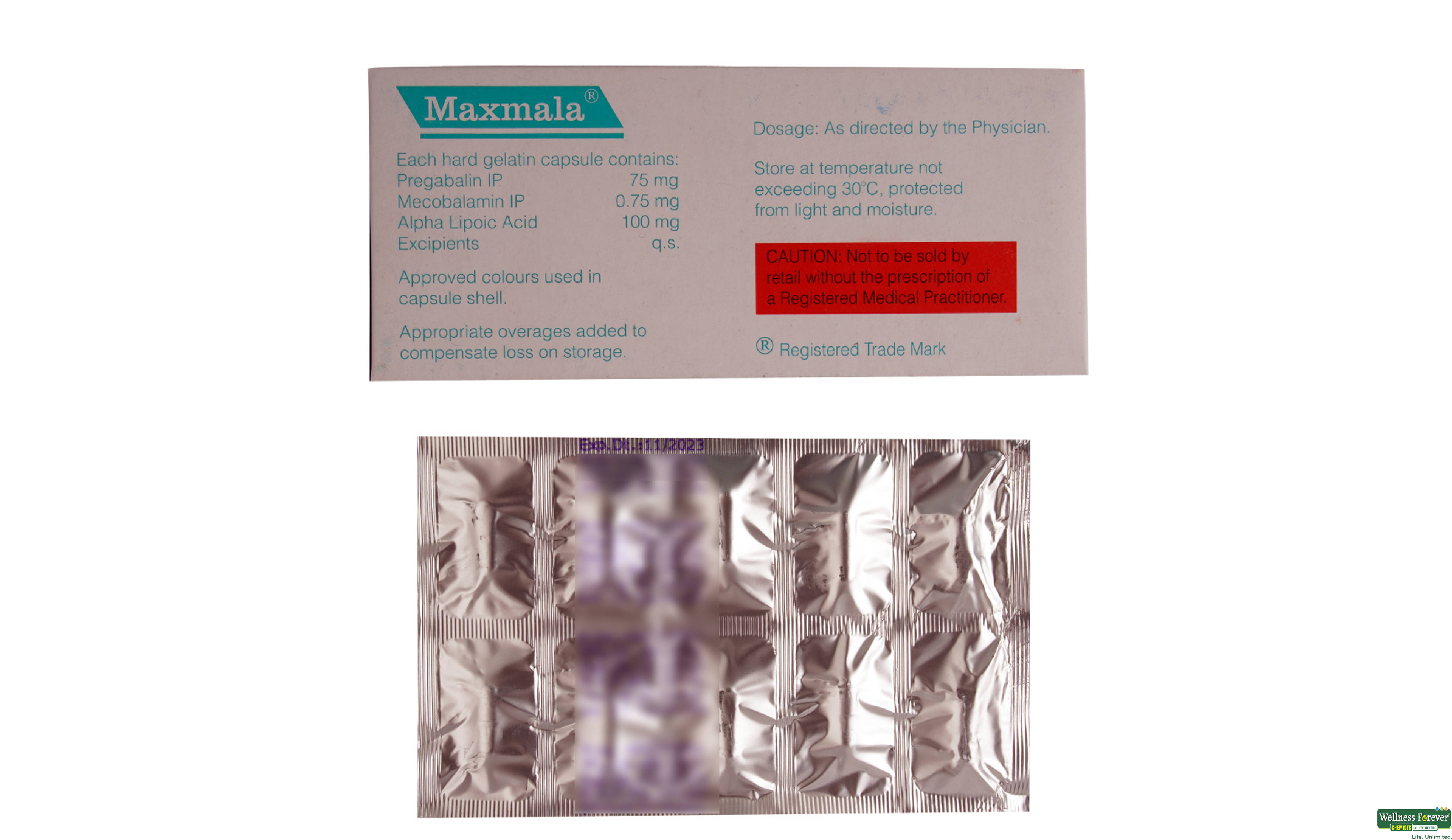 MAXMALA 75MG 10CAP- 2, 10CAP, null