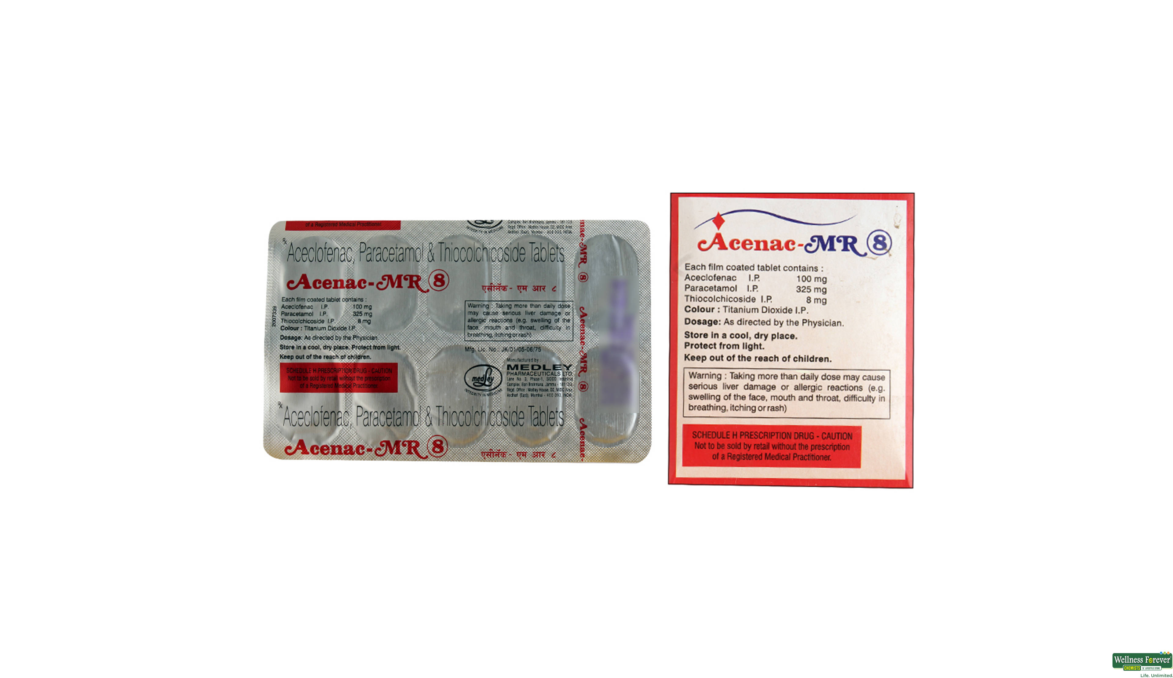 ACENAC-MR 8MG 10TAB- 2, 10TAB, null