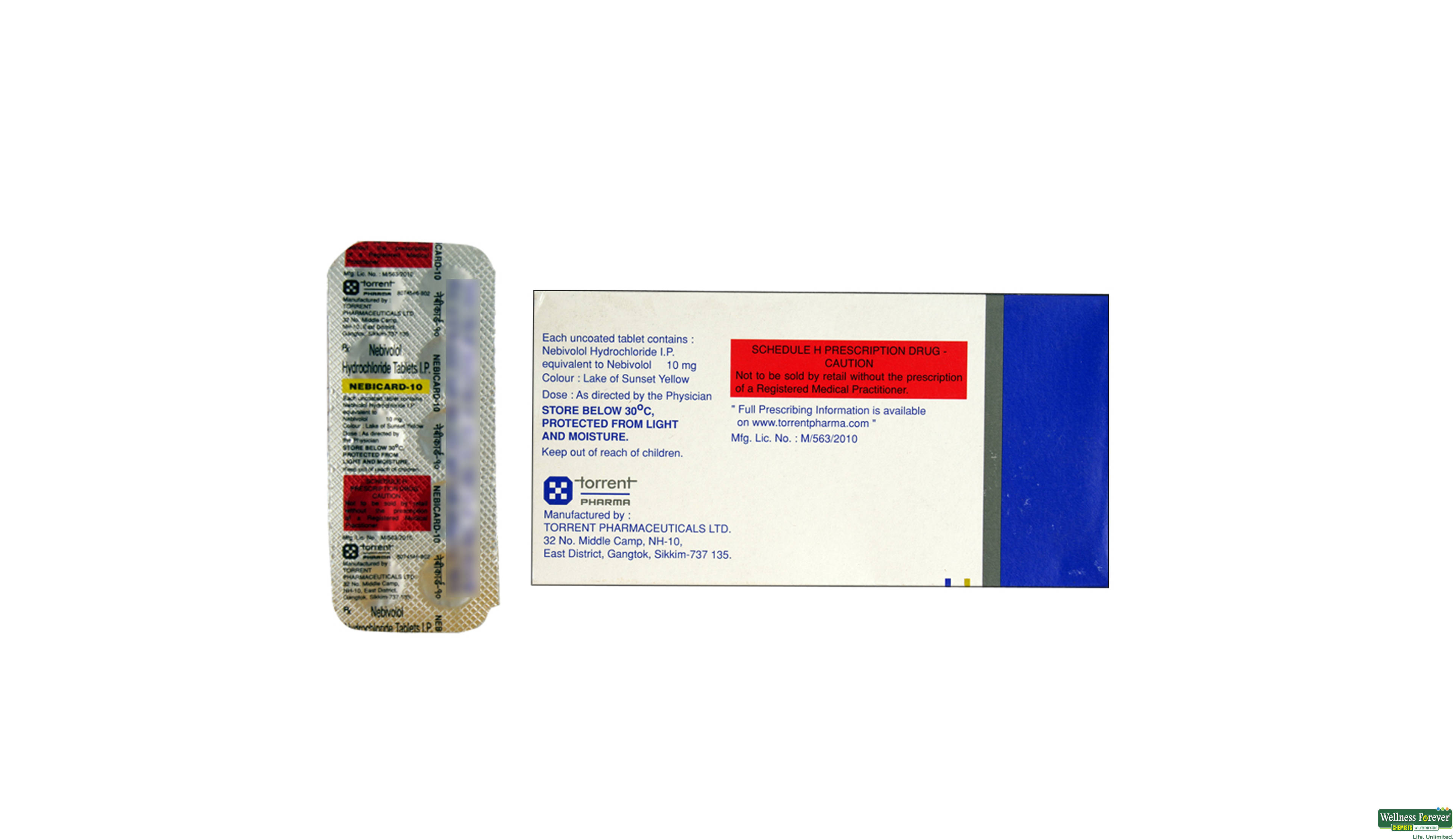 NEBICARD 10MG 10TAB- 2, 10TAB, 