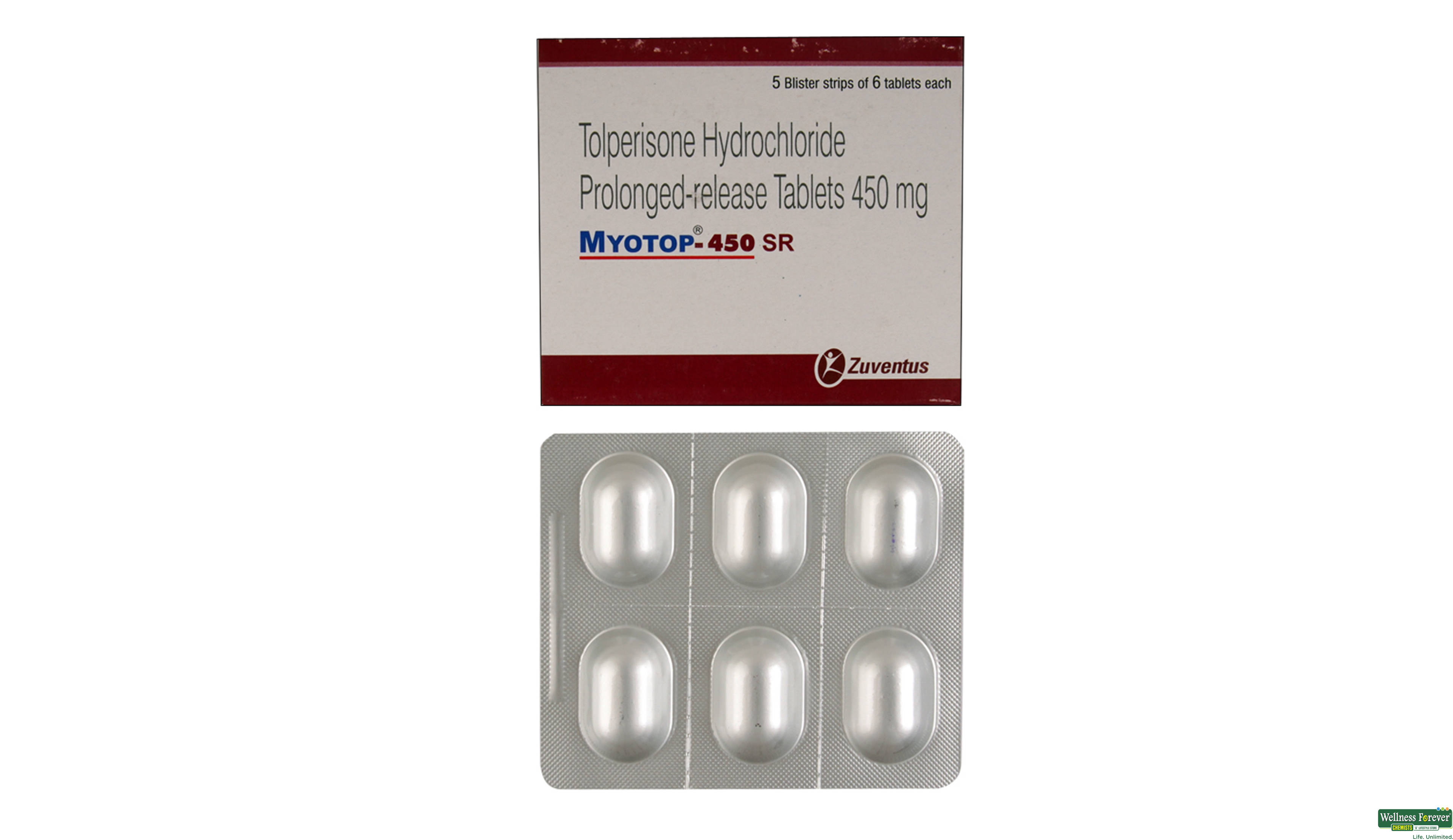 MYOTOP-SR 450MG 6TAB- 1, 6TAB, null