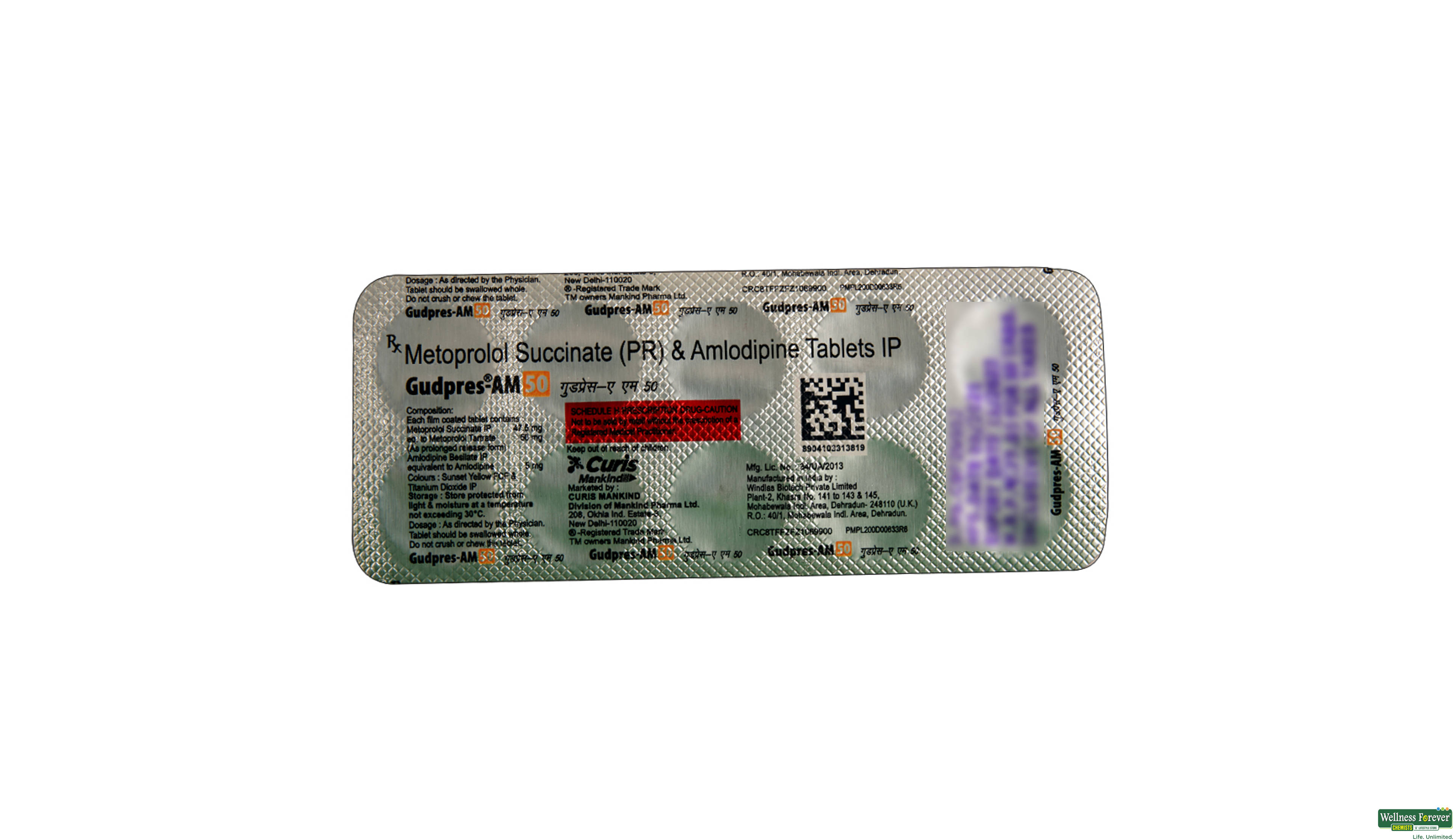 GUDPRES-AM 50MG 10TAB- 2, 10TAB, 