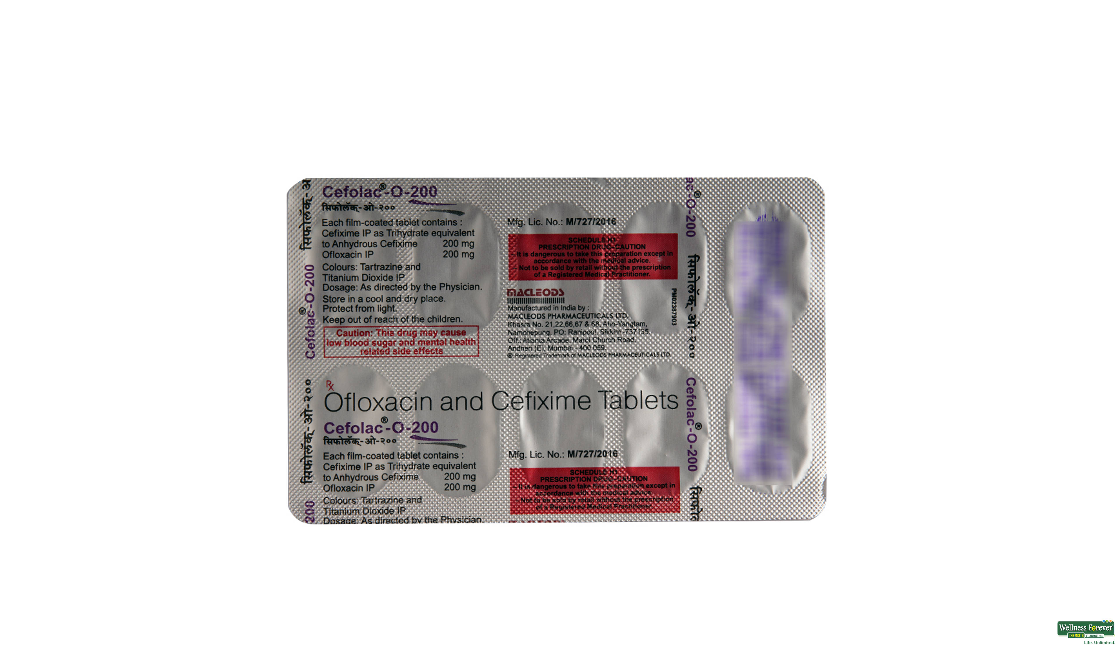 CEFOLAC-O 200MG 10TAB- 2, 10TAB, null