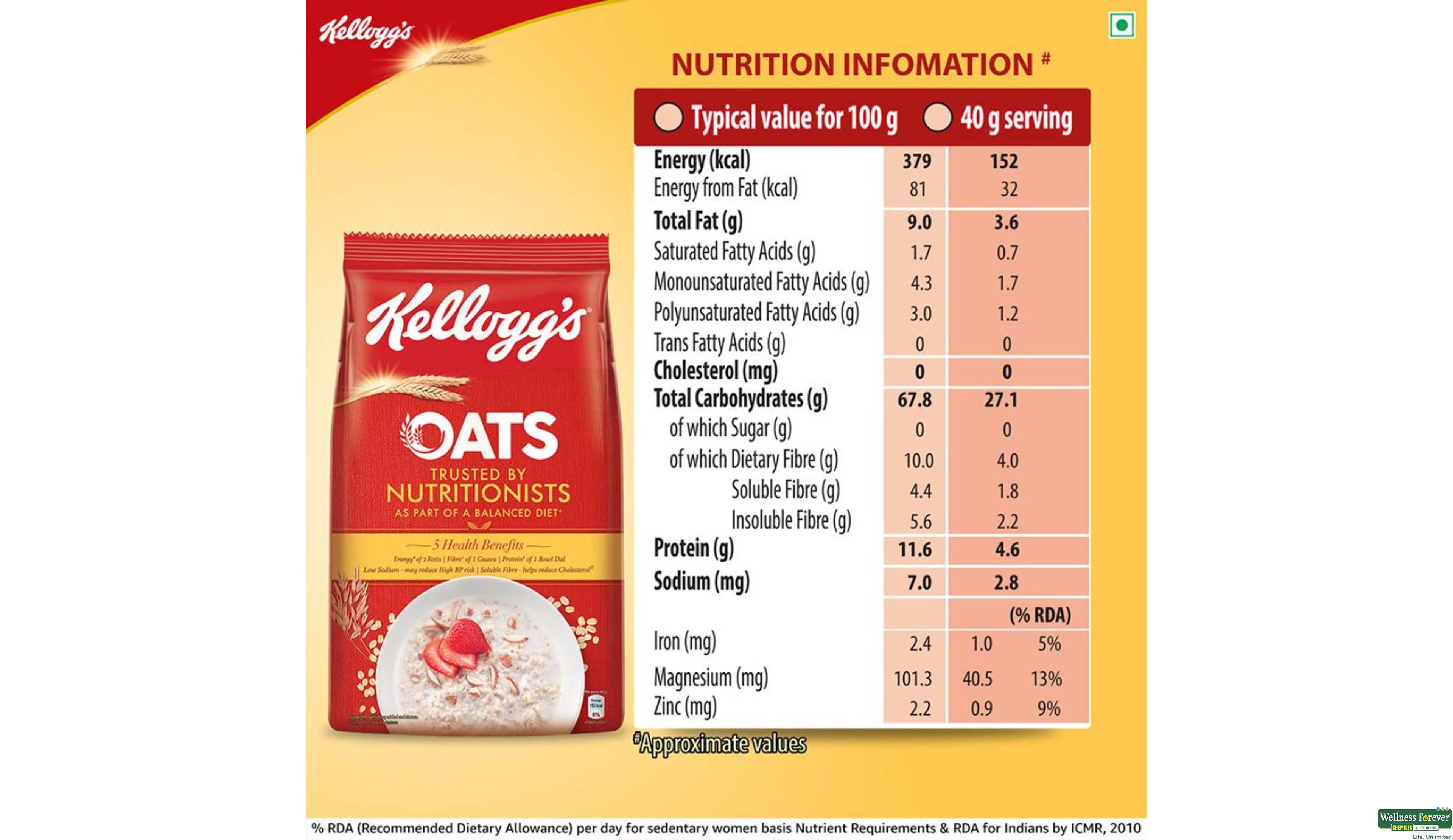 KELL OATS REF 1KG- 4, 1KG, 