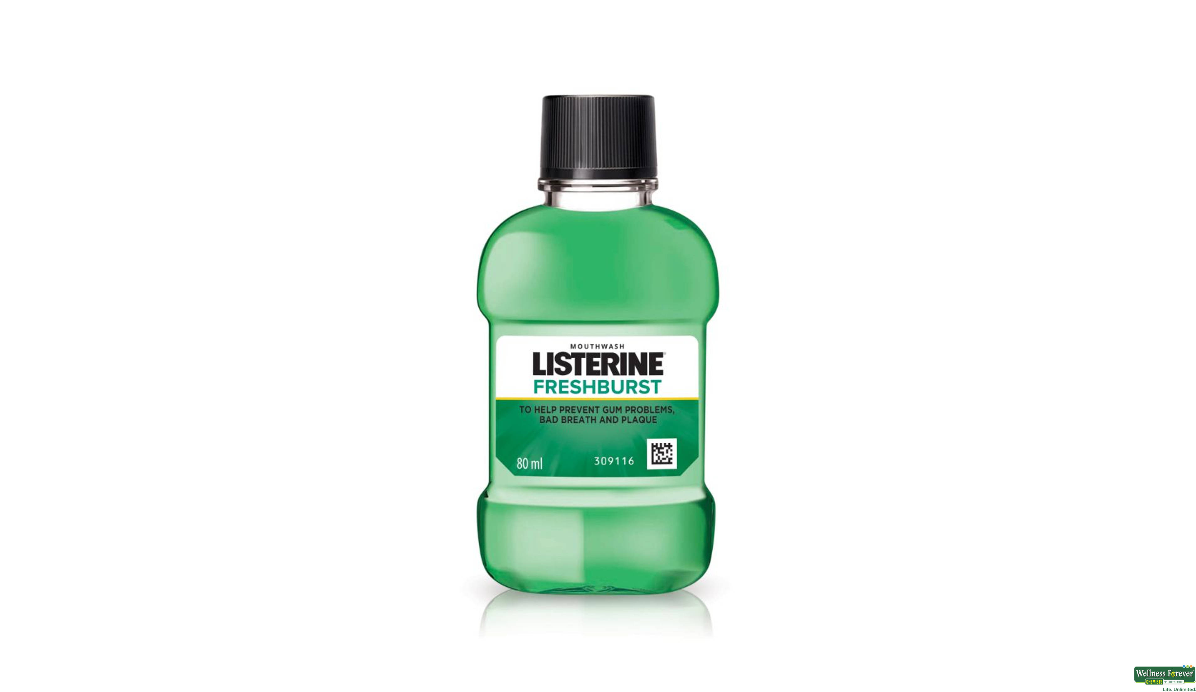 LISTERINE M/WASH FRESH BRUST 80ML- 2, 80ML, 