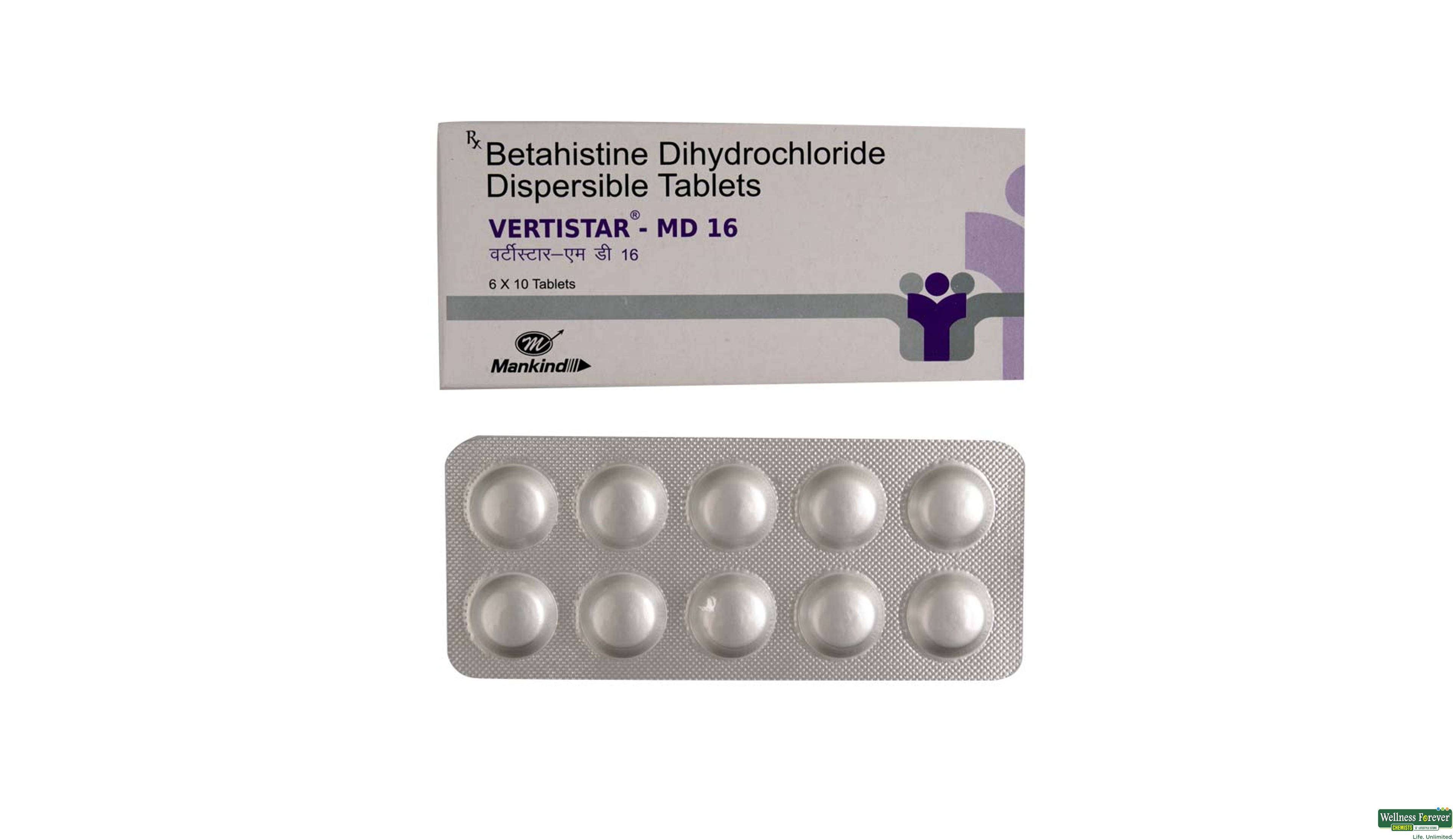 VERTISTAR-MD 16MG 10TAB- 1, 10TAB, 