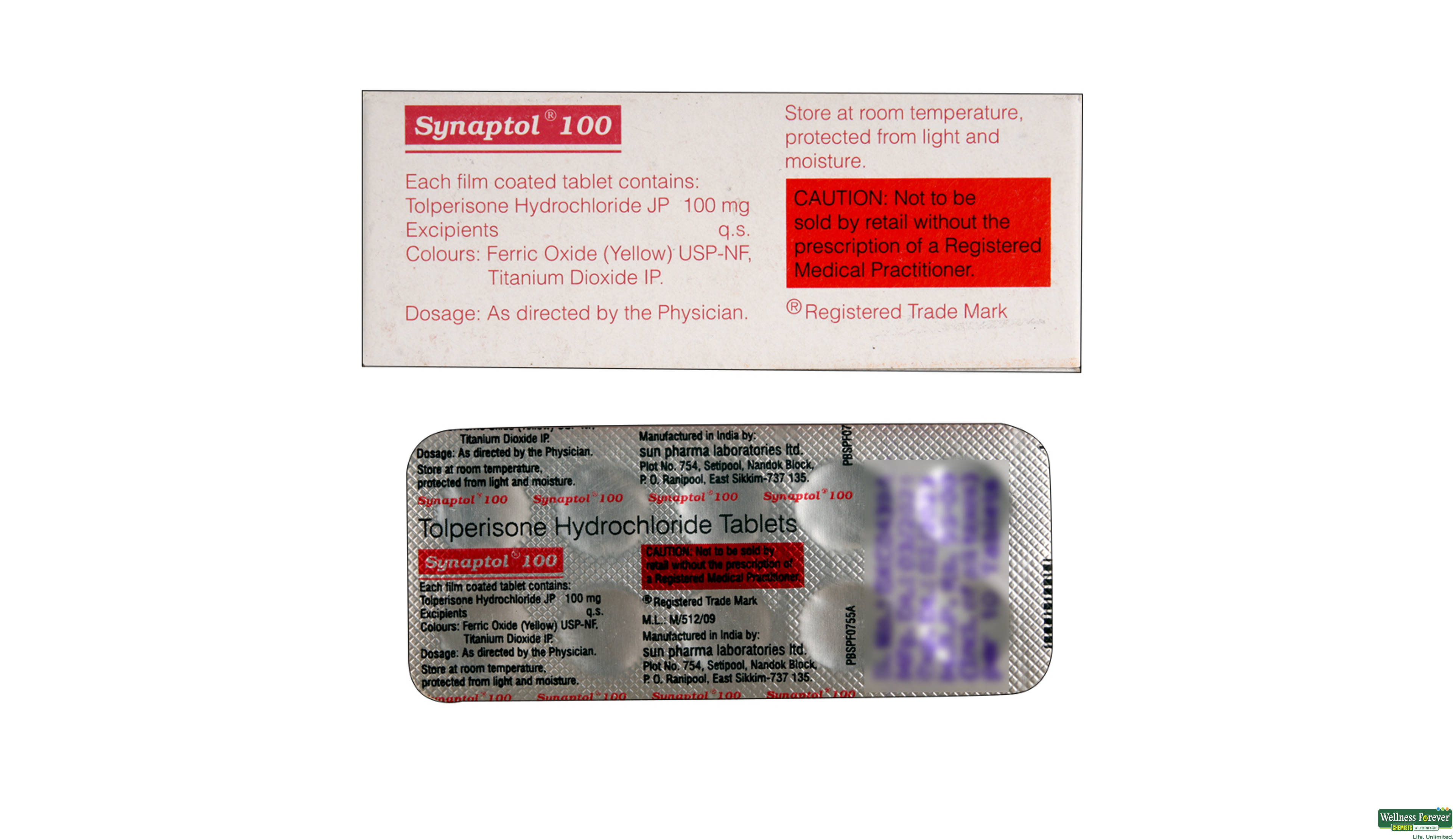 SYNAPTOL 100MG 10TAB- 2, 10TAB, null