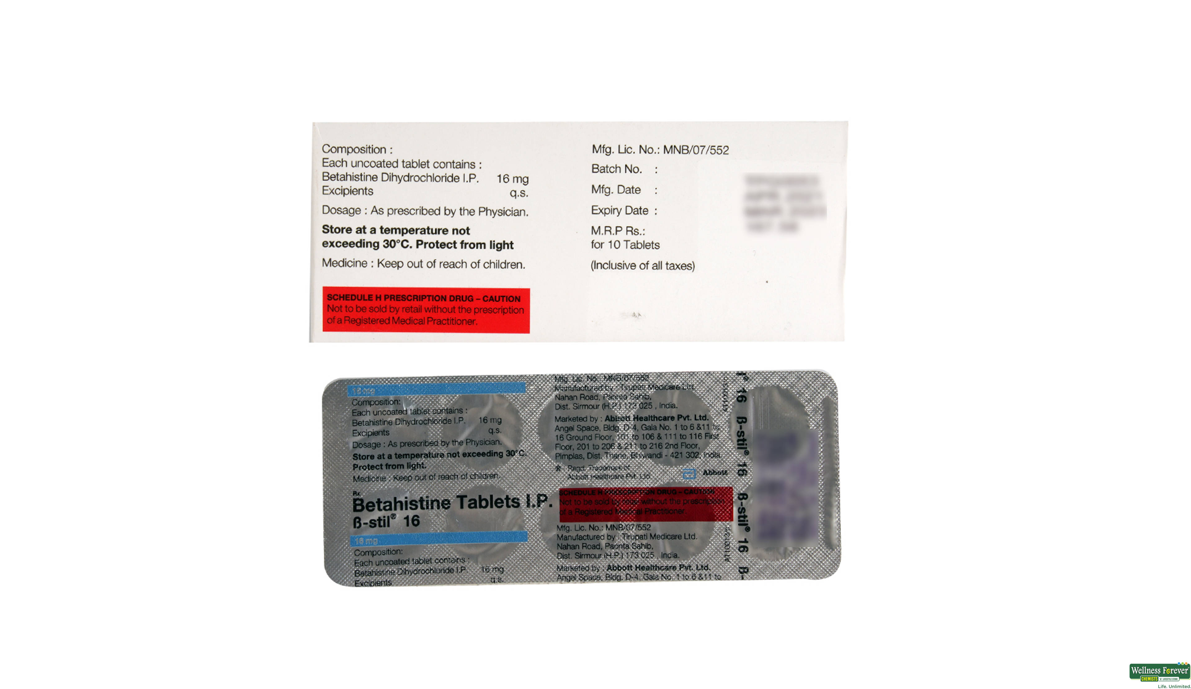 B-STIL 16MG 10TAB- 2, 10TAB, 