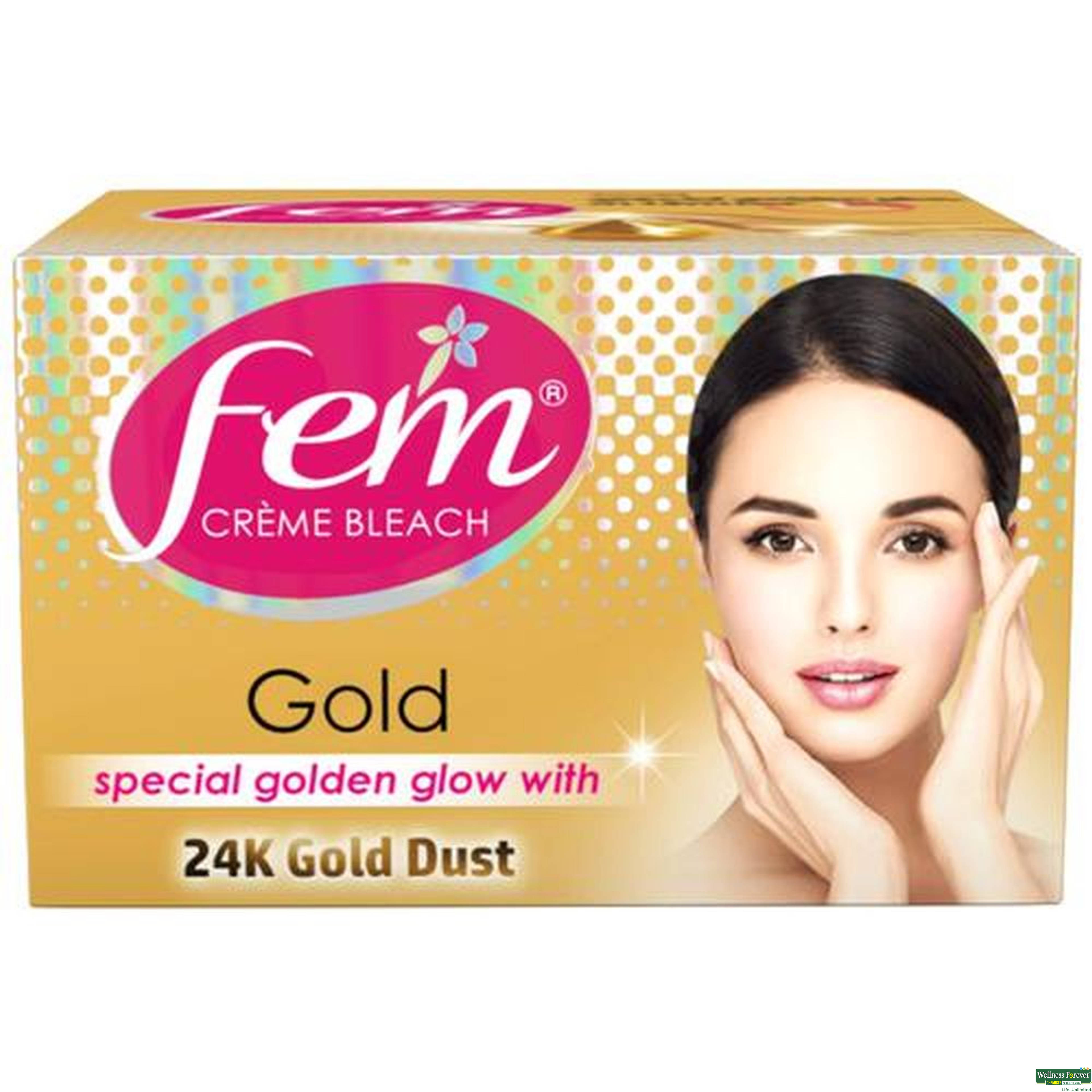 Fem Fairness Natural Gold Cream Bleach, 8 g-image