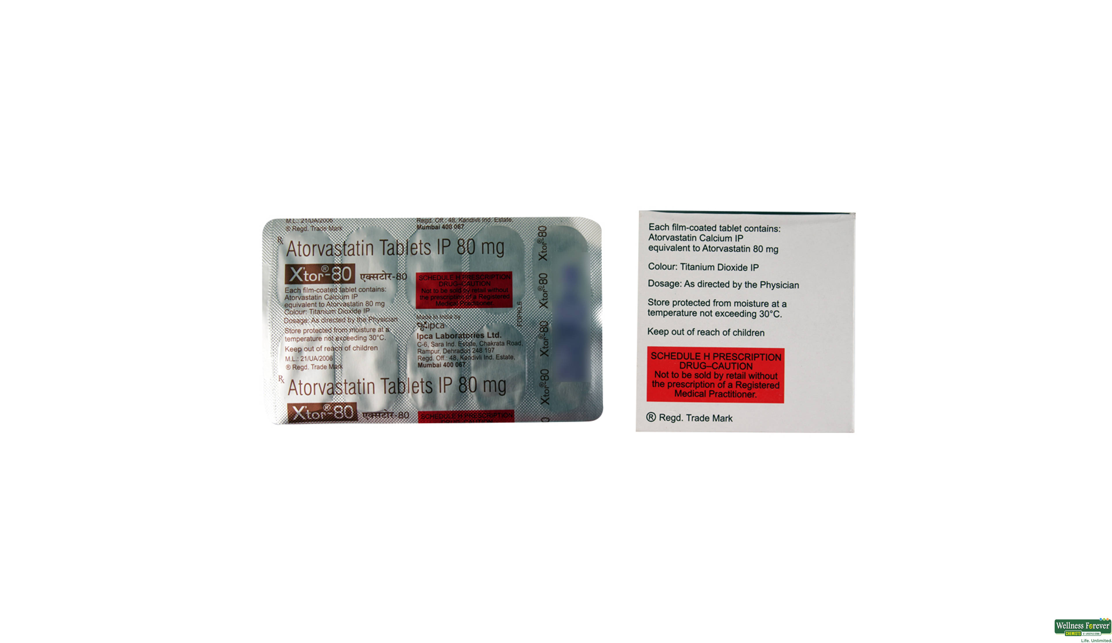 XTOR 80MG 10TAB- 2, 10TAB, 
