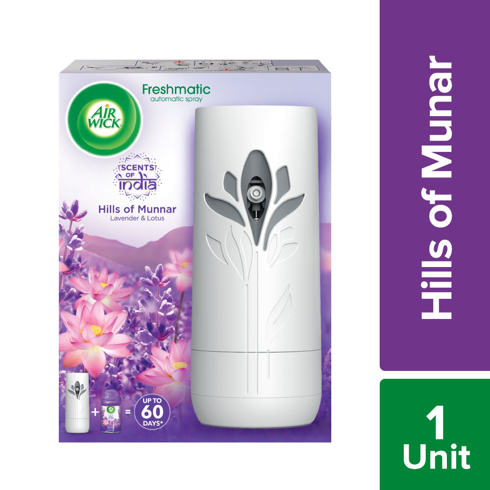 Buy Airwick Freshmatic Air Freshner Refill, Hills Of Munnar (Lavender &  Lotus), 250 ml Online at Best Prices