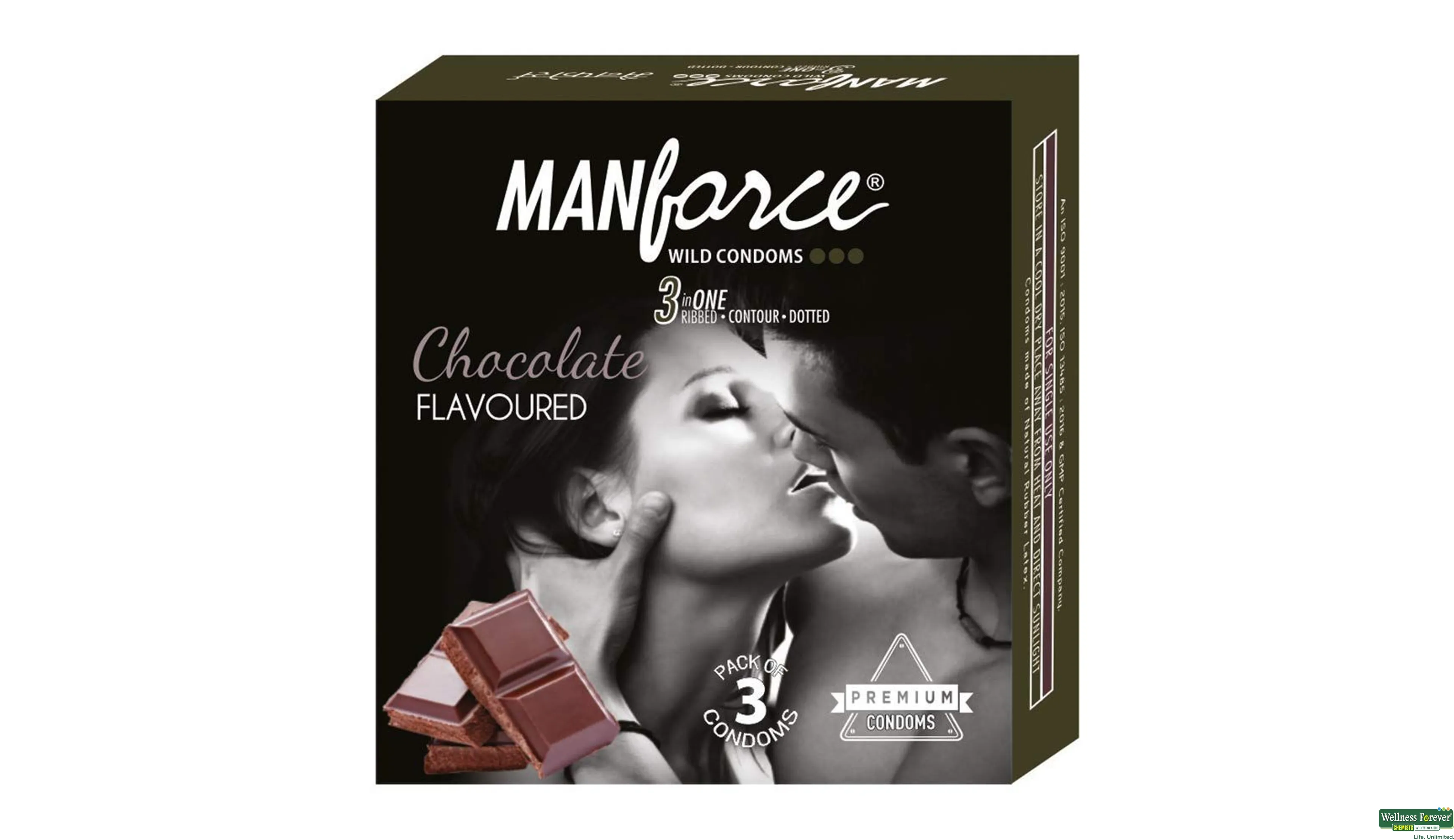 MANFORCE CONDOM CHOC 3PC- 1, 3PC, 