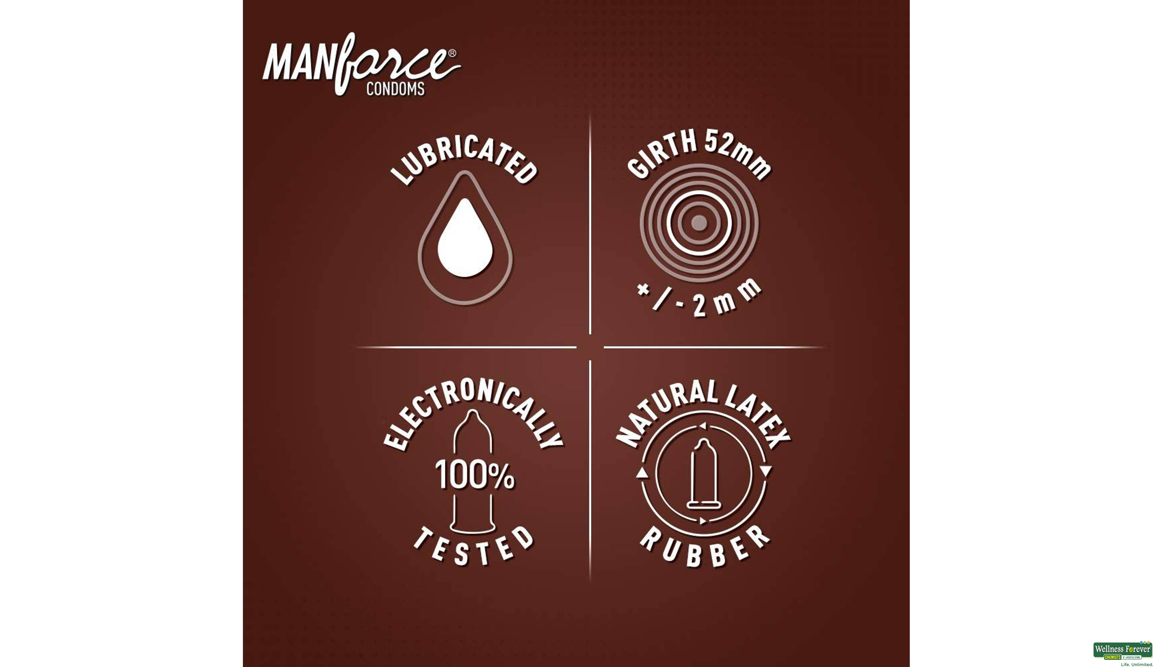 MANFORCE CONDOM CHOC 3PC- 4, 3PC, 