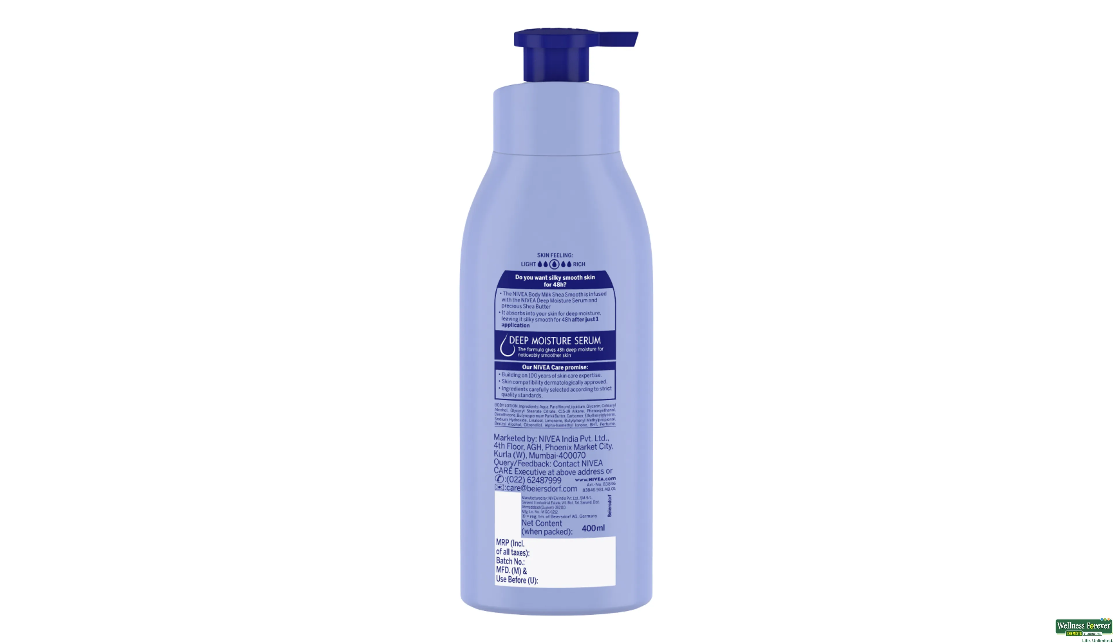 NIVEA B/LTN SHEA SMOOTH 400ML- 2, 400ML, 