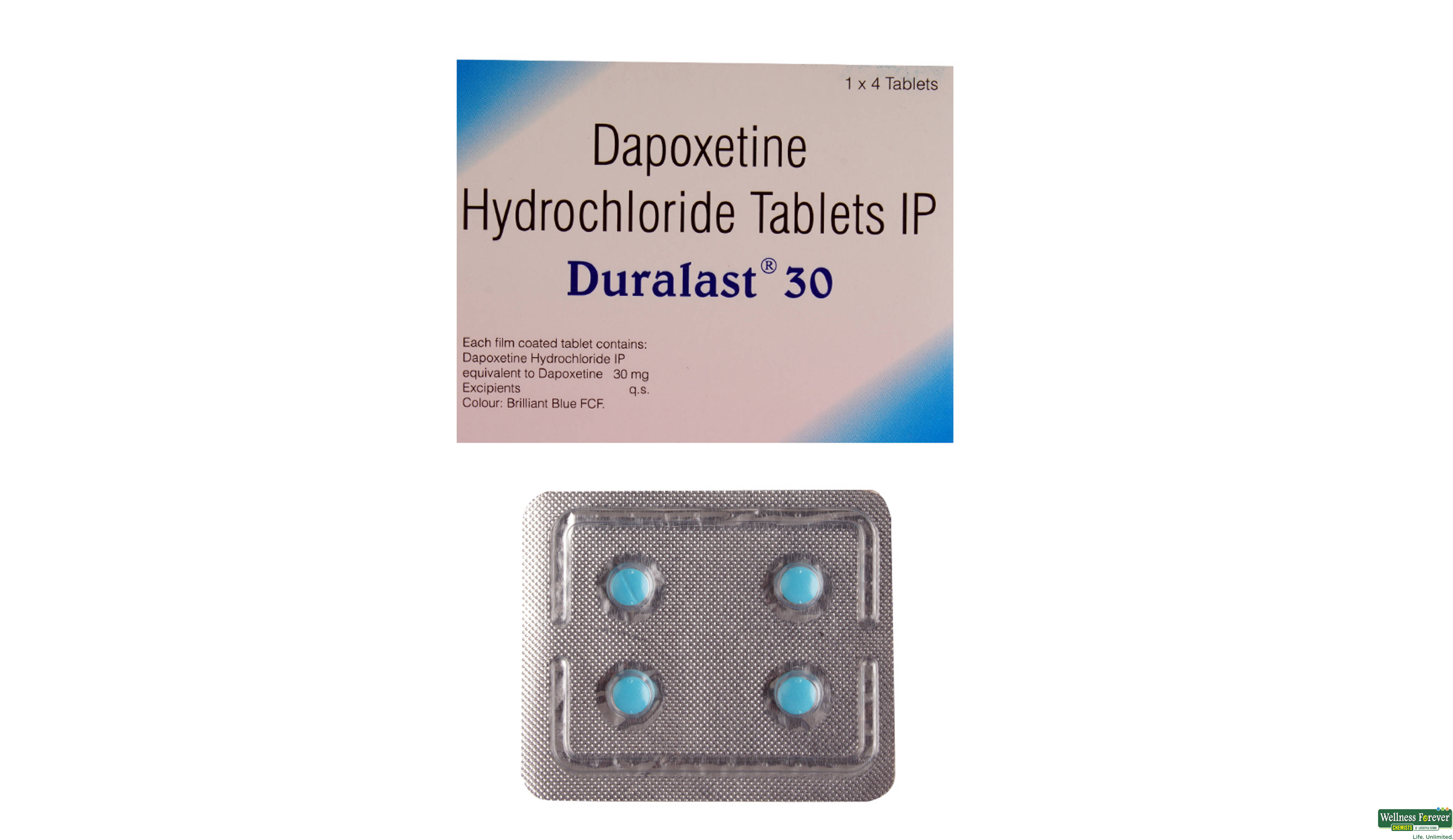 DURALAST 30MG 4TAB- 1, 4TAB, 