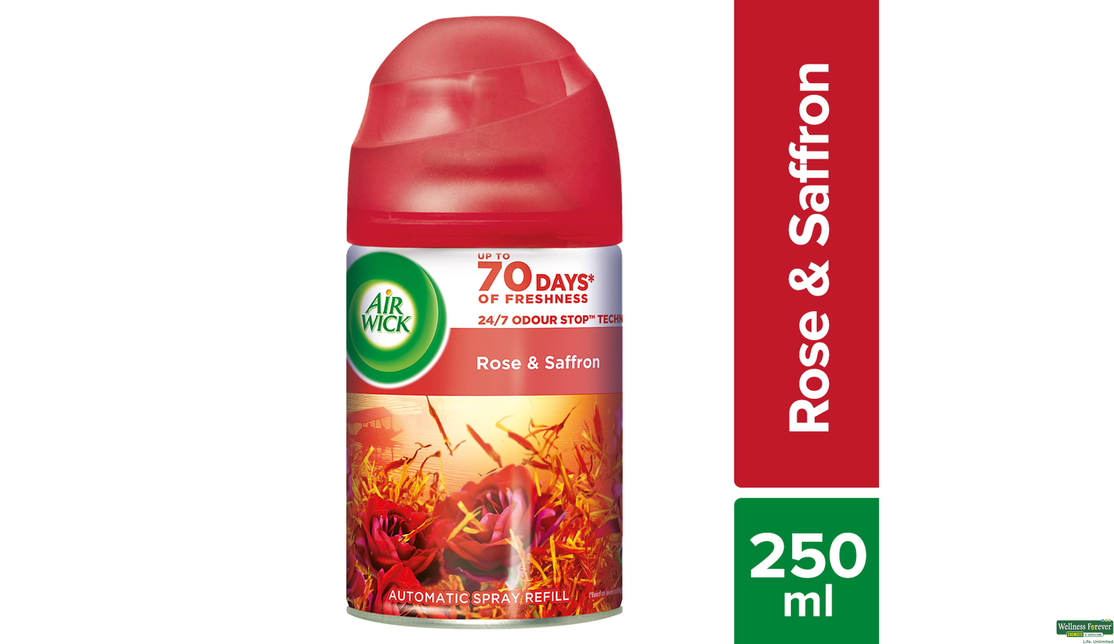 AIRWICK FRESHMATIC REF AROMAS OF KASHMIR (ROSE& SAFFRON)- 1, 250ML, 